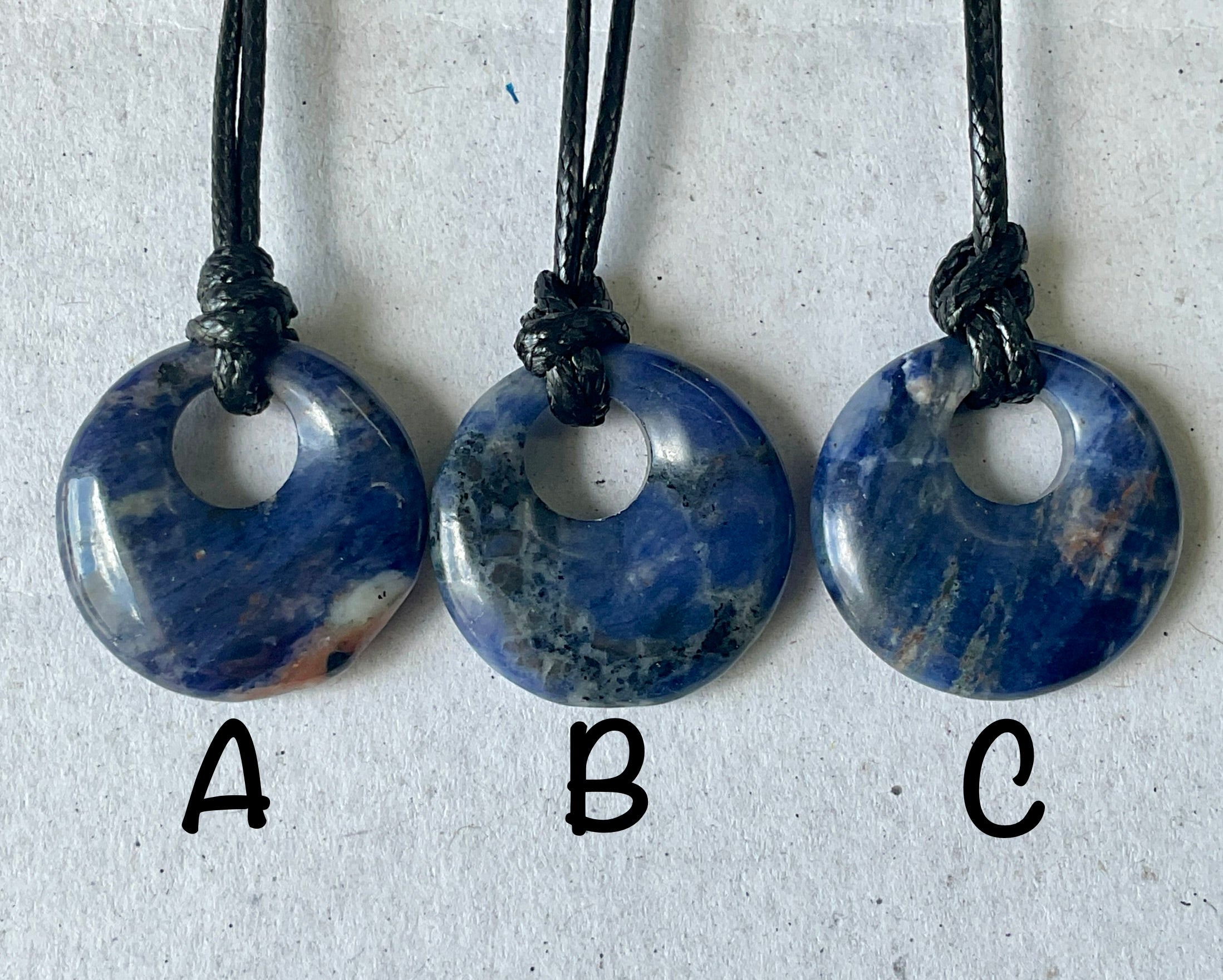 Sodalite Donut (Pi Stone) Variation Necklace Group 1