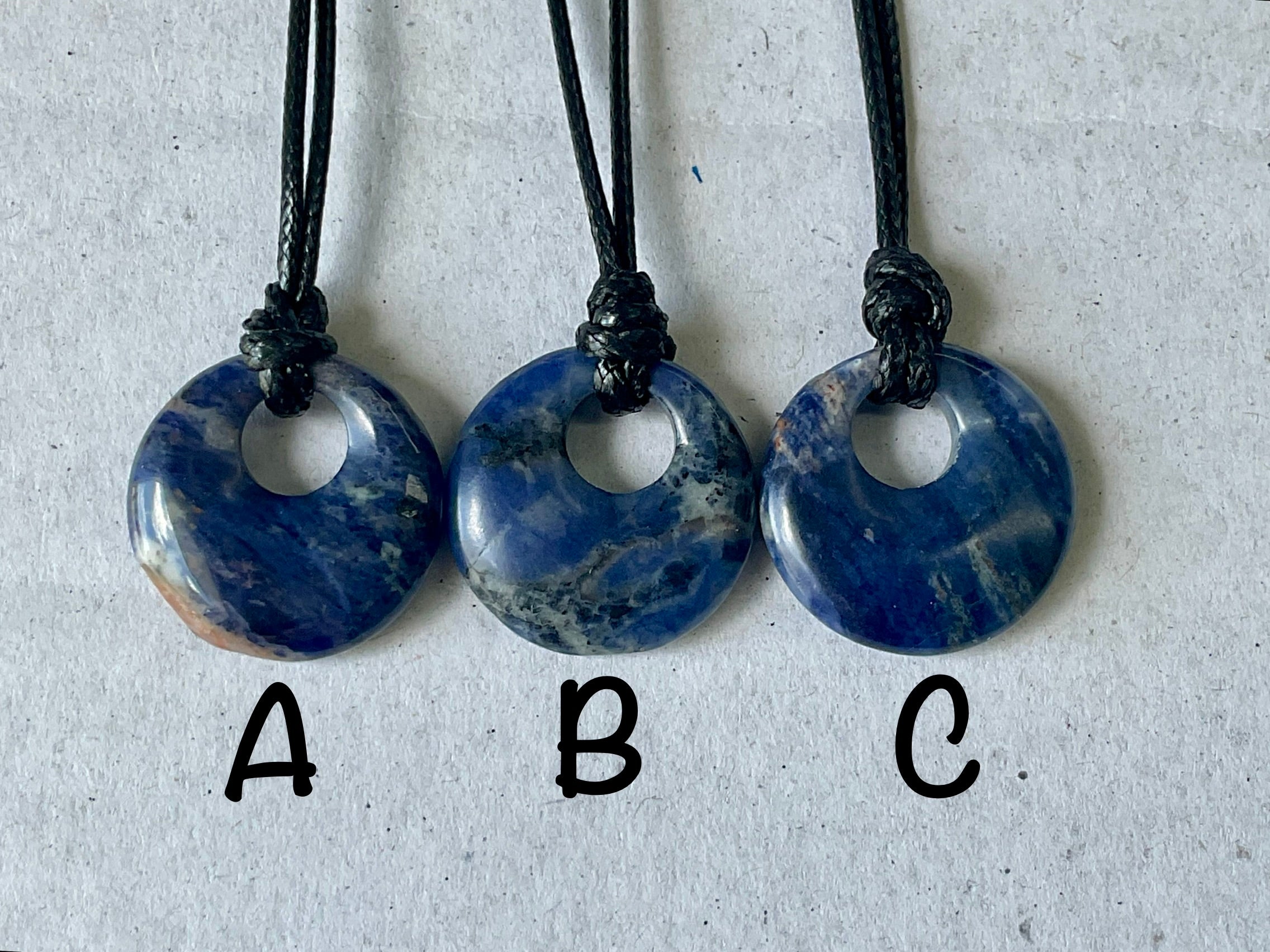 Sodalite Donut (Pi Stone) Variation Necklace Group 1