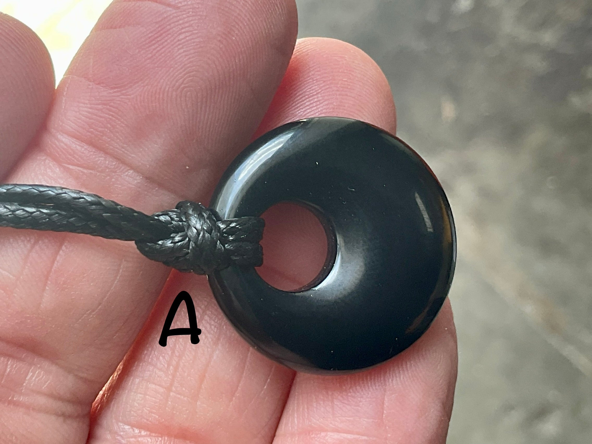 Black Obsidian Donut (Pi Stone) Variation Necklace Group 1