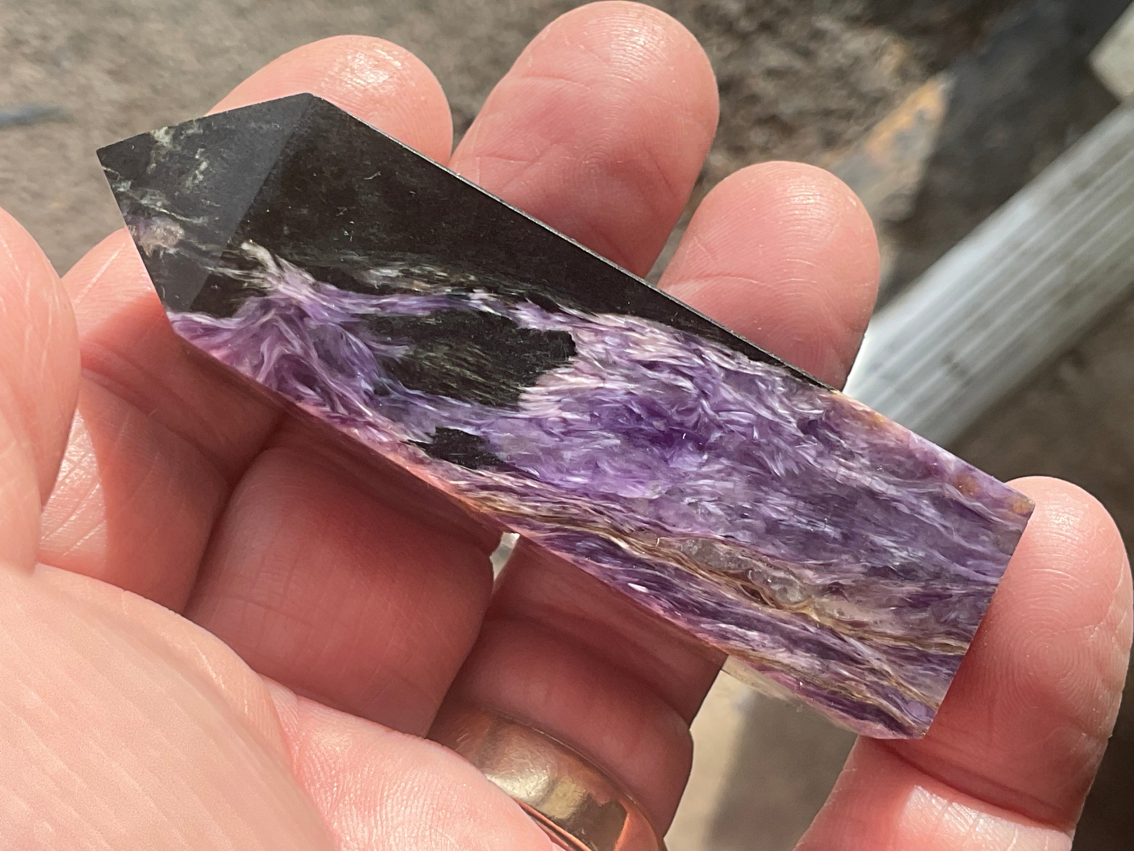 70g Charoite with Aegirine Generator 3B