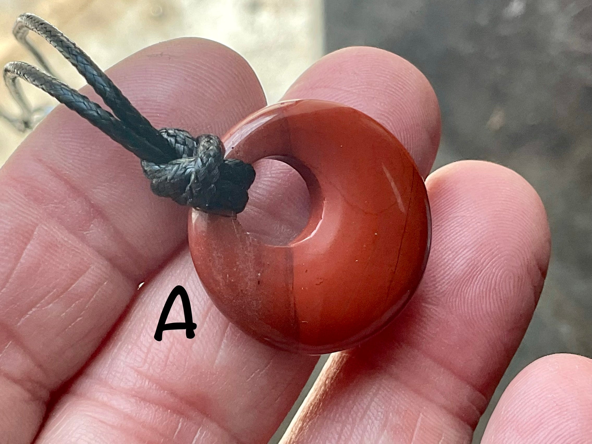 Red Jasper Donut (Pi Stone) Variation Necklace Group 1