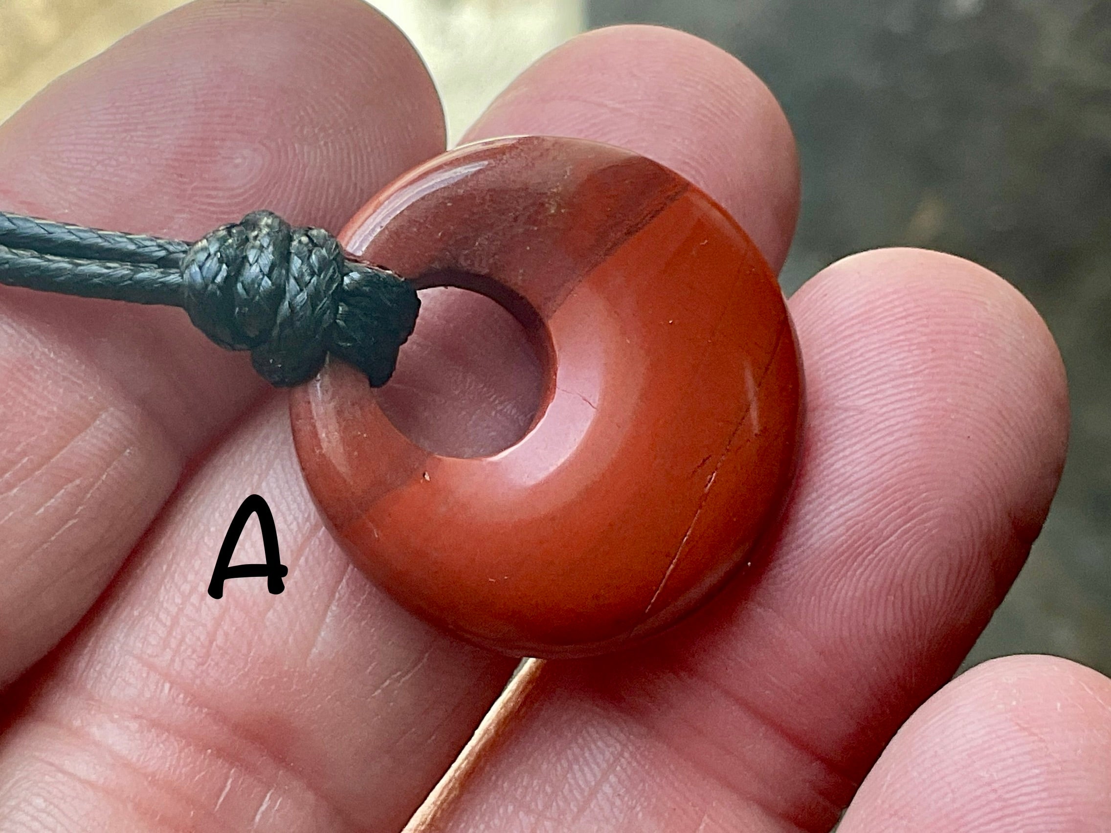 Red Jasper Donut (Pi Stone) Variation Necklace Group 1