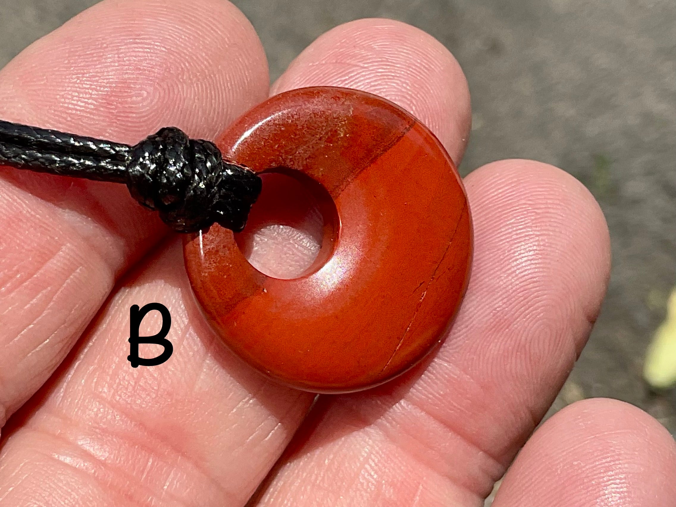 Red Jasper Donut (Pi Stone) Variation Necklace Group 1
