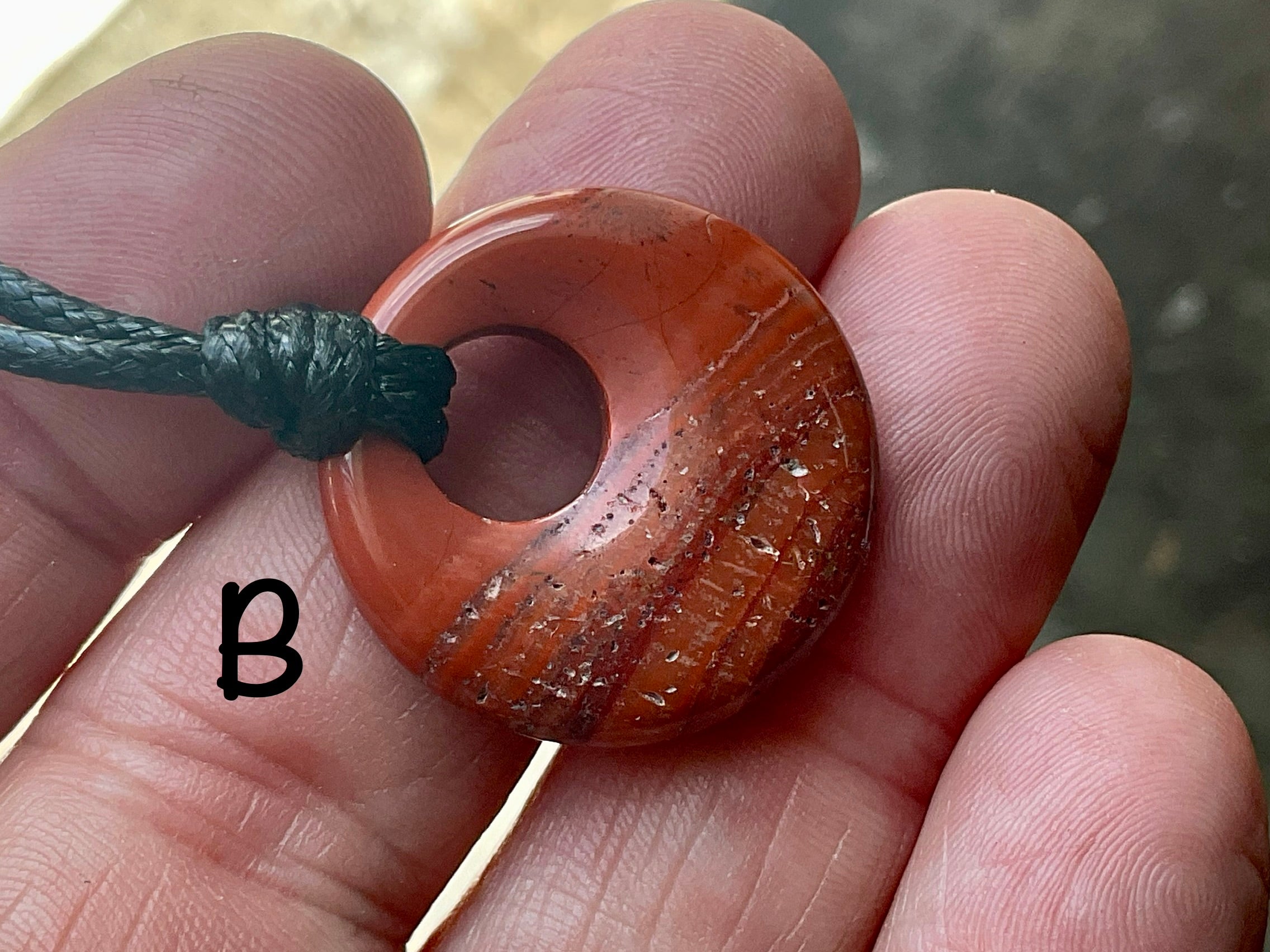 Red Jasper Donut (Pi Stone) Variation Necklace Group 1