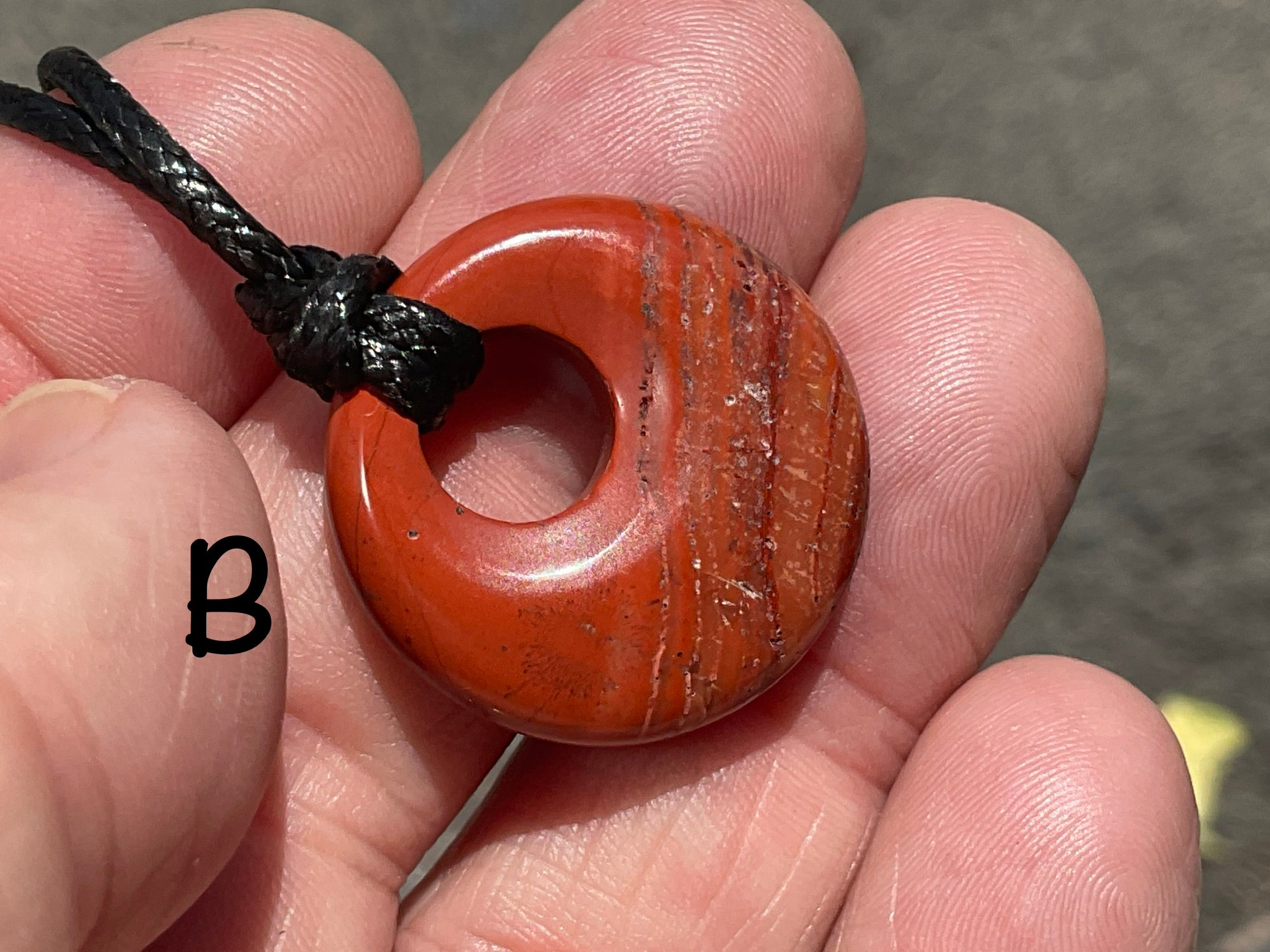 Red Jasper Donut (Pi Stone) Variation Necklace Group 1