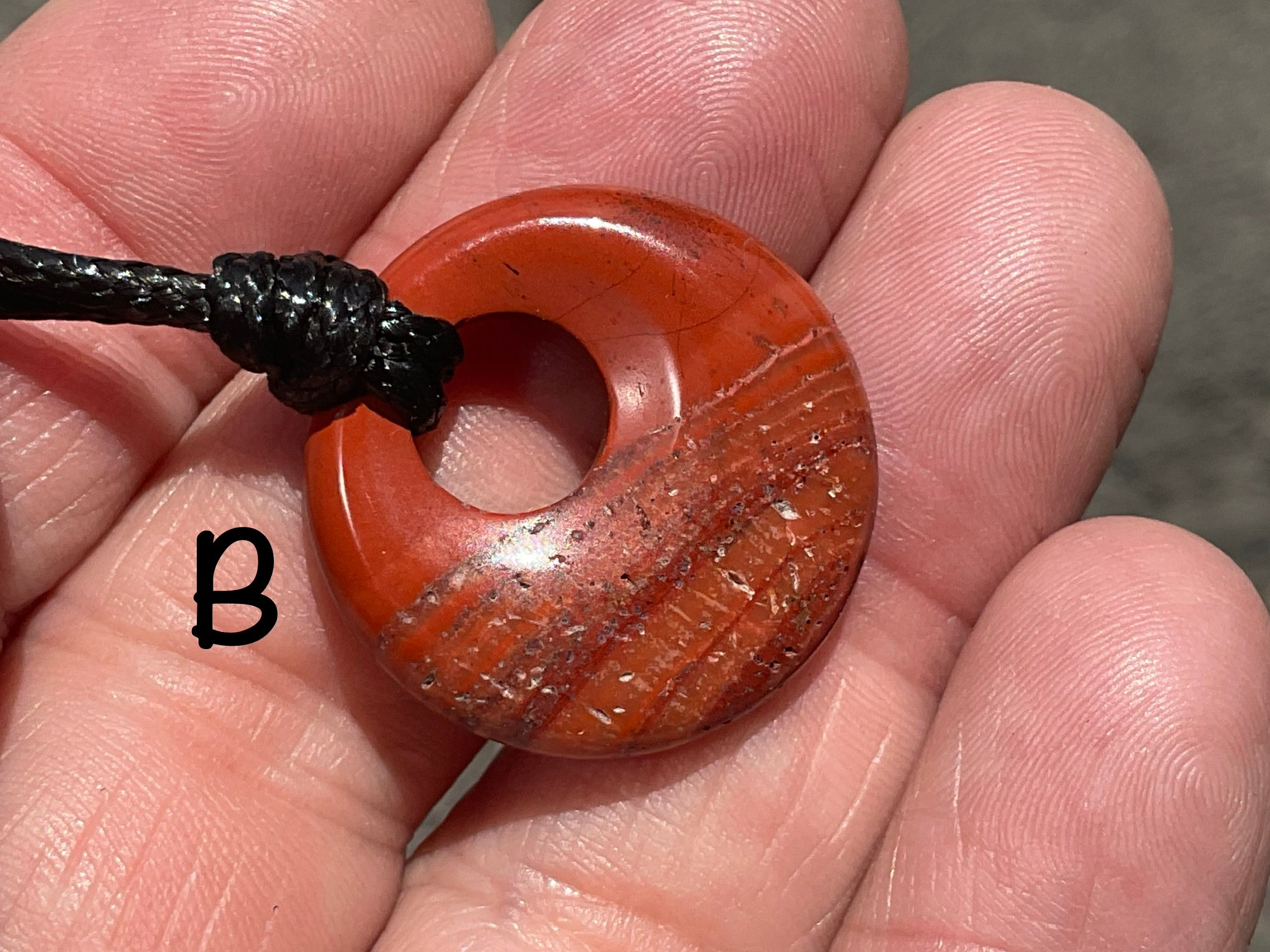 Red Jasper Donut (Pi Stone) Variation Necklace Group 1