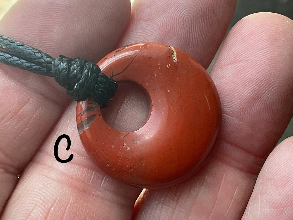 Red Jasper Donut (Pi Stone) Variation Necklace Group 1