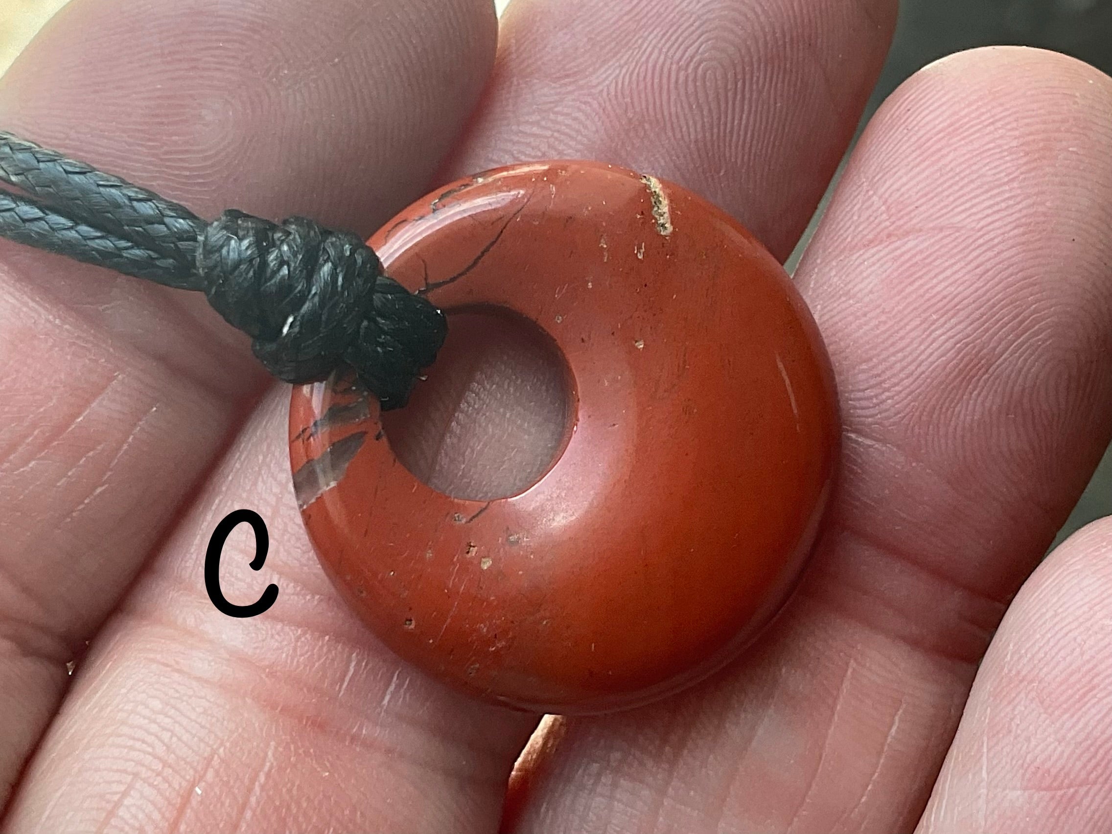 Red Jasper Donut (Pi Stone) Variation Necklace Group 1