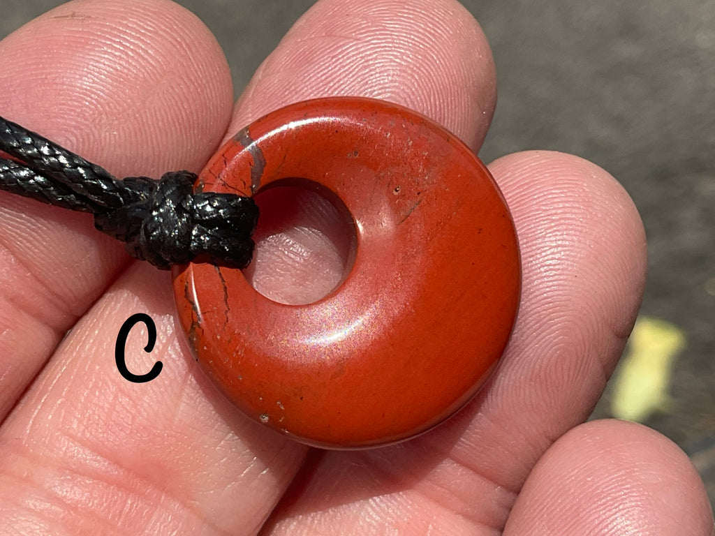 Red Jasper Donut (Pi Stone) Variation Necklace Group 1