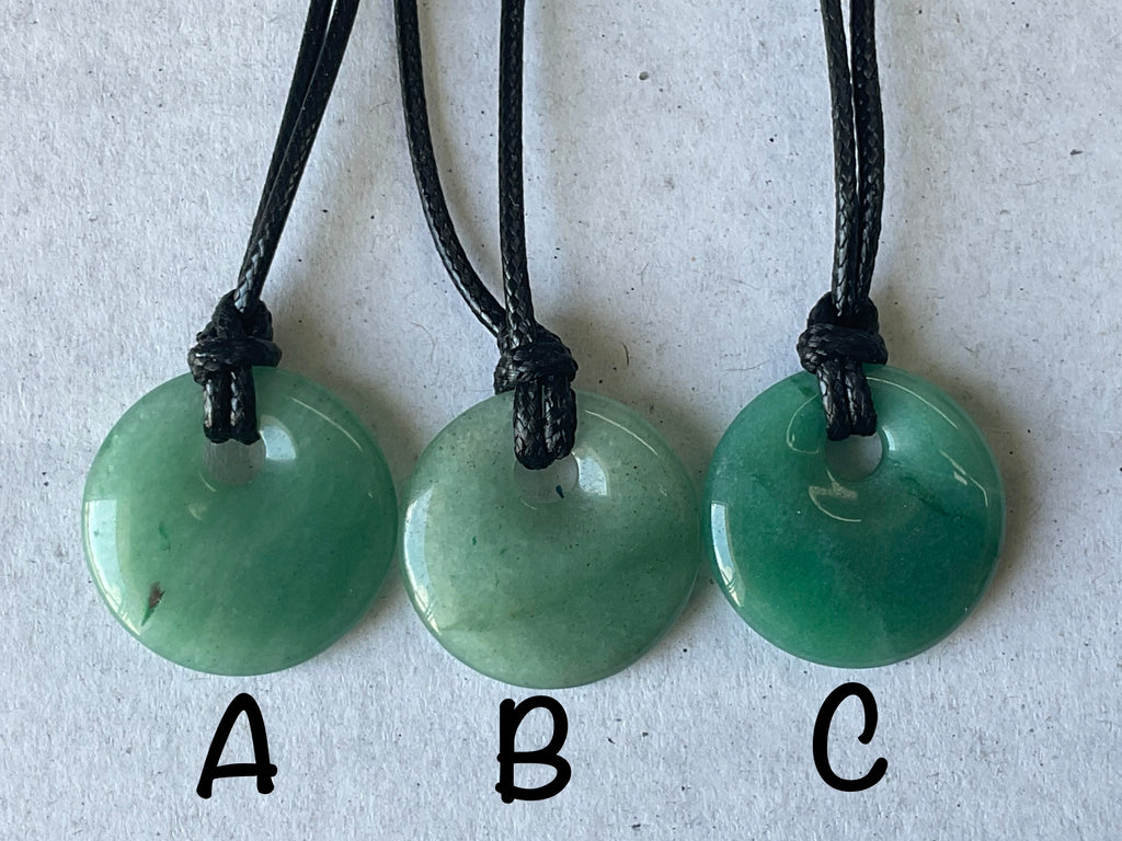 Green Aventurine Donut (Pi Stone) Variation Necklace Group 1