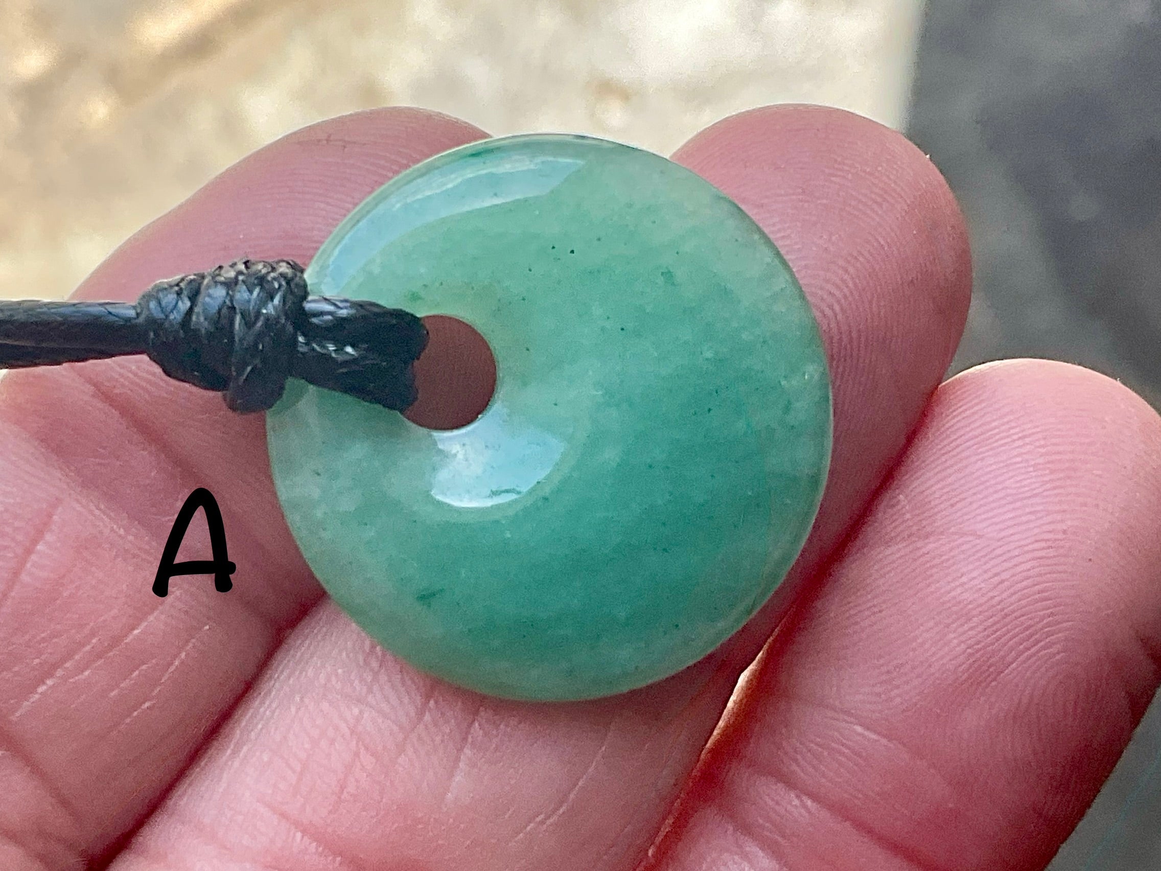 Green Aventurine Donut (Pi Stone) Variation Necklace Group 1
