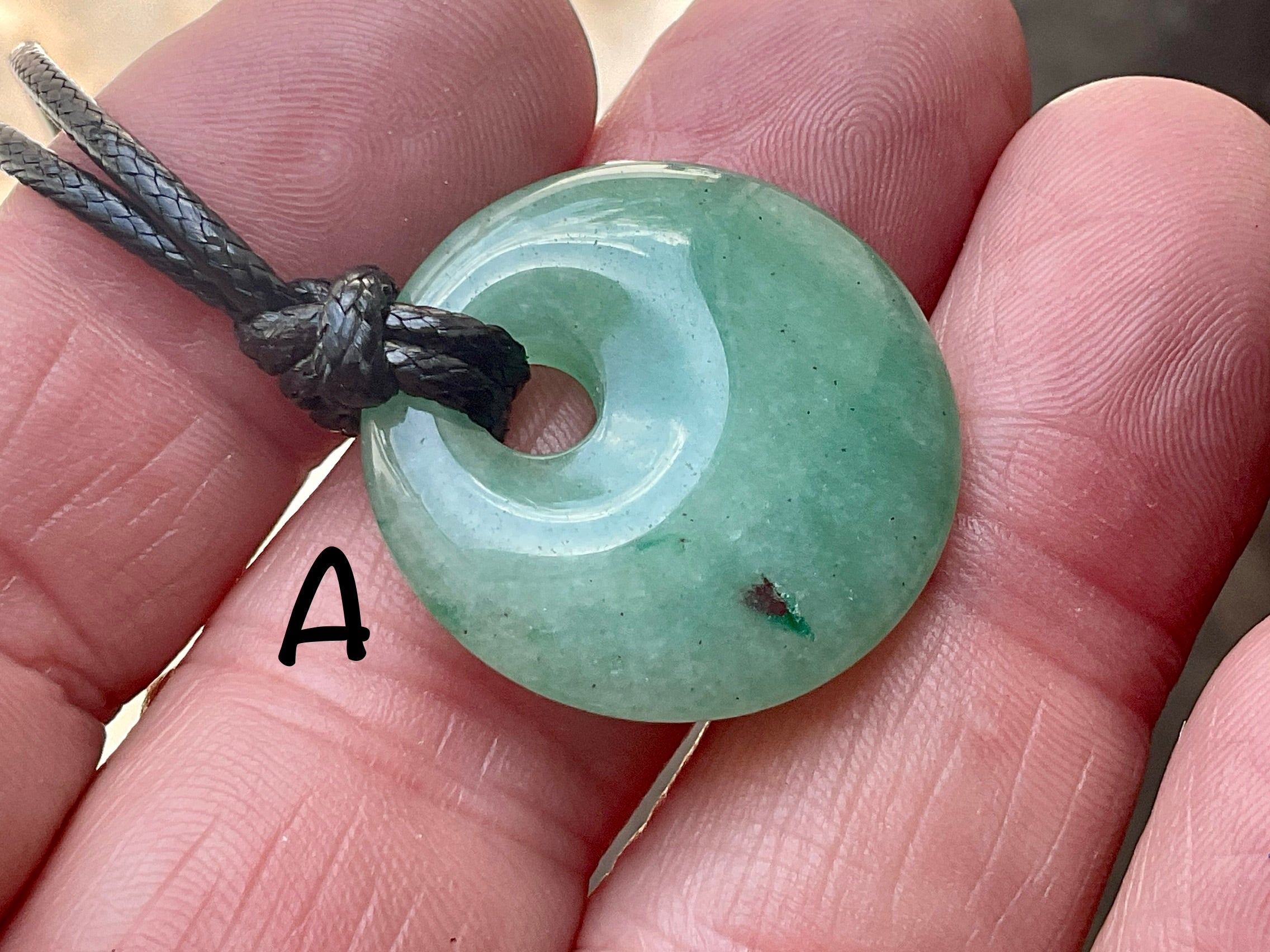 Green Aventurine Donut (Pi Stone) Variation Necklace Group 1