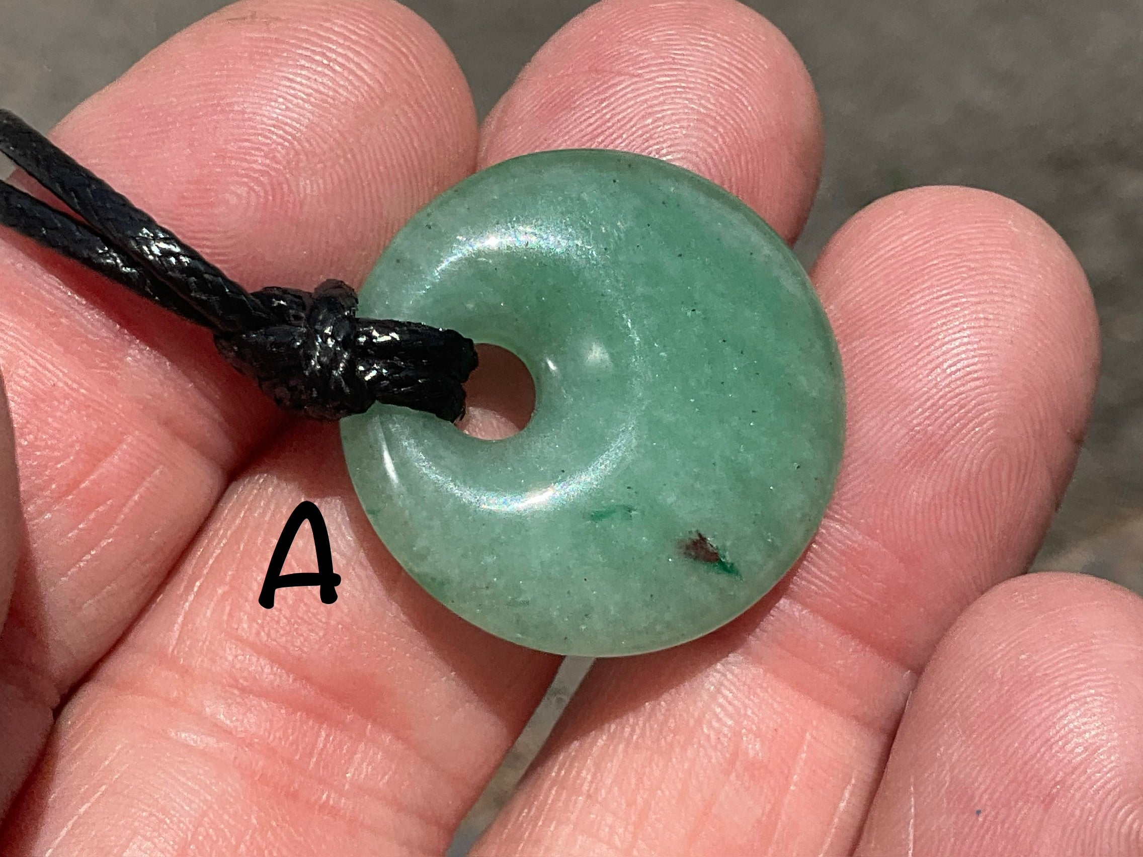 Green Aventurine Donut (Pi Stone) Variation Necklace Group 1