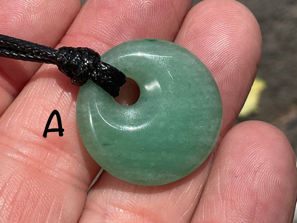 Green Aventurine Donut (Pi Stone) Variation Necklace Group 1