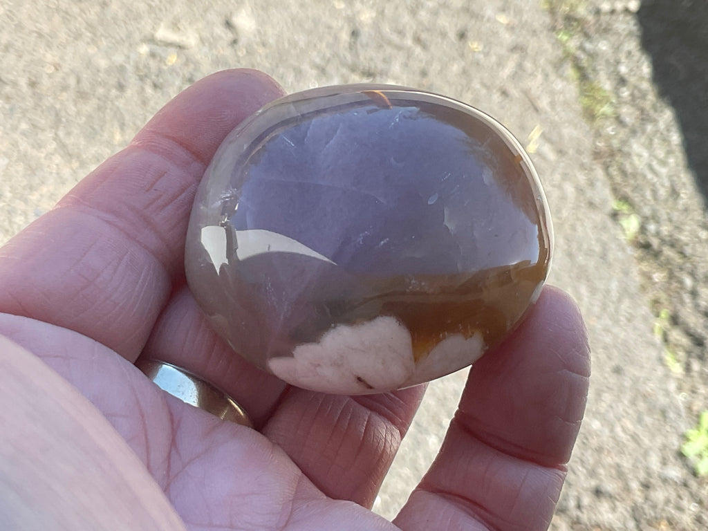 90g Flower Agate Palmstone 10A