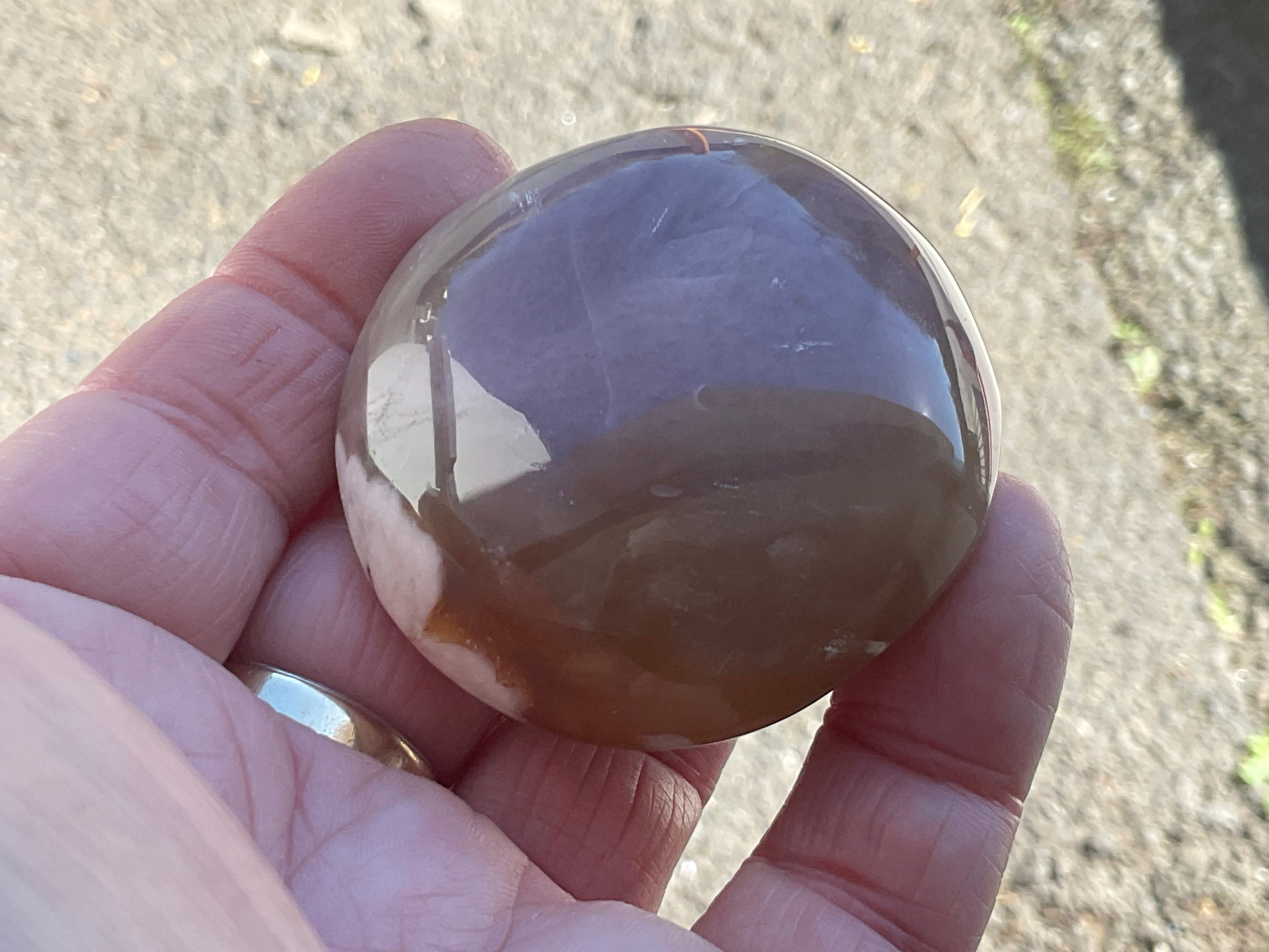 90g Flower Agate Palmstone 10A
