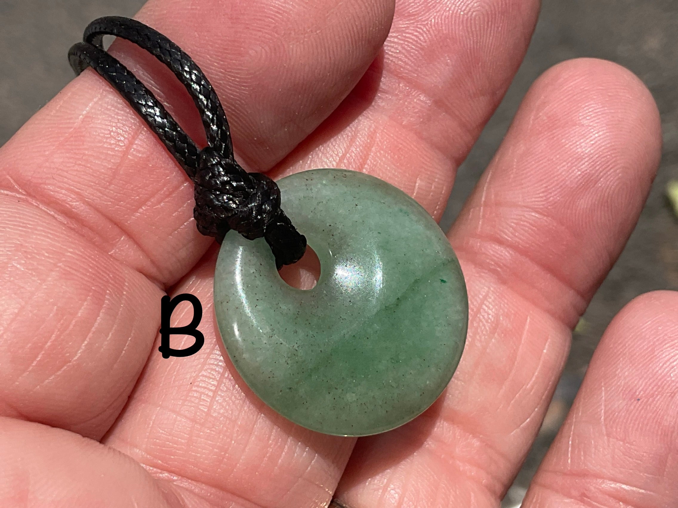 Green Aventurine Donut (Pi Stone) Variation Necklace Group 1