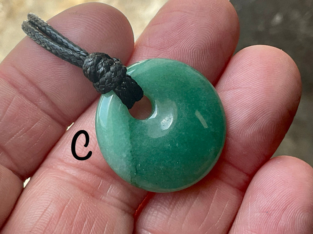 Green Aventurine Donut (Pi Stone) Variation Necklace Group 1