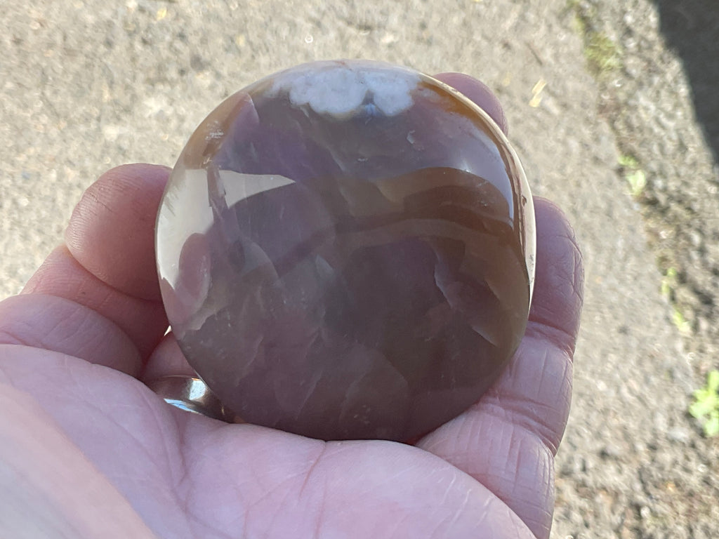 90g Flower Agate Palmstone 10A