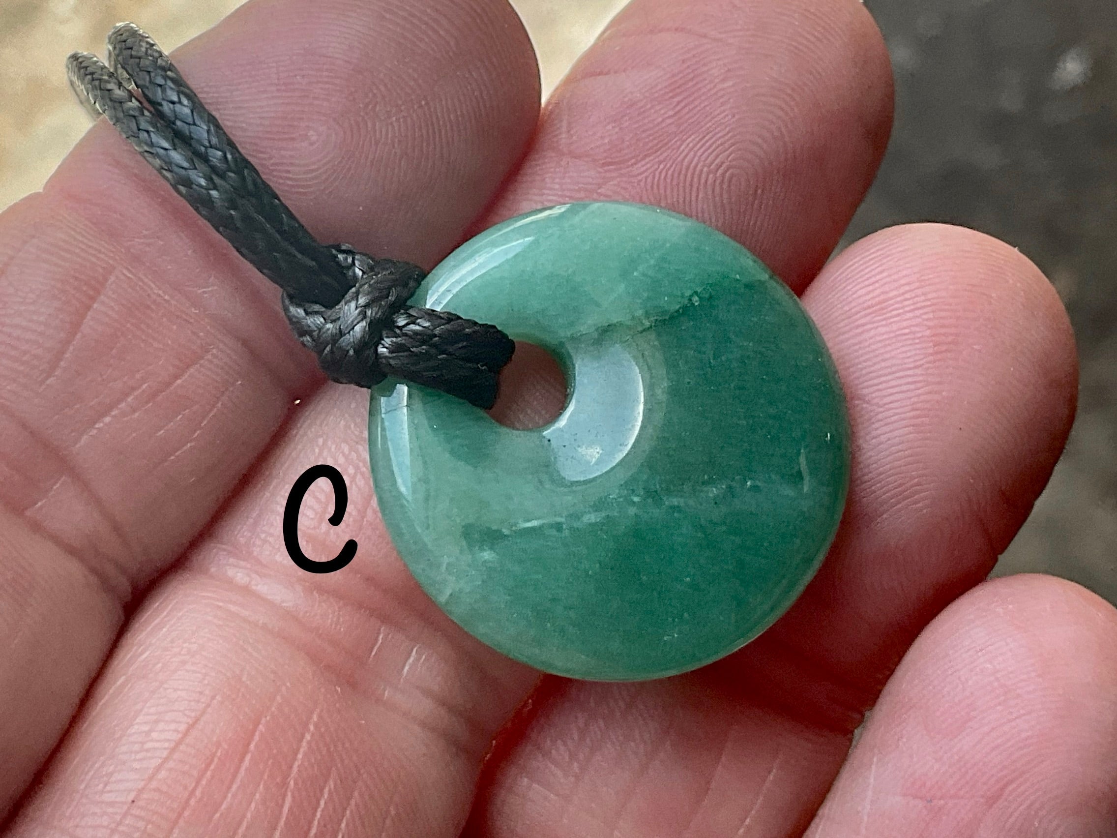 Green Aventurine Donut (Pi Stone) Variation Necklace Group 1