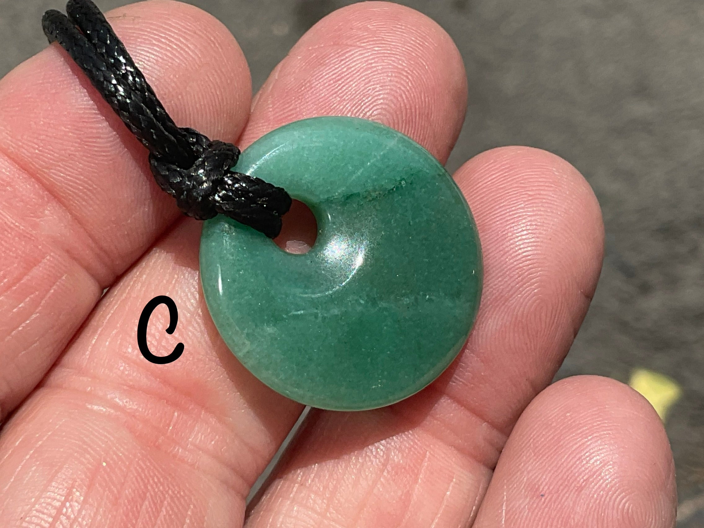 Green Aventurine Donut (Pi Stone) Variation Necklace Group 1