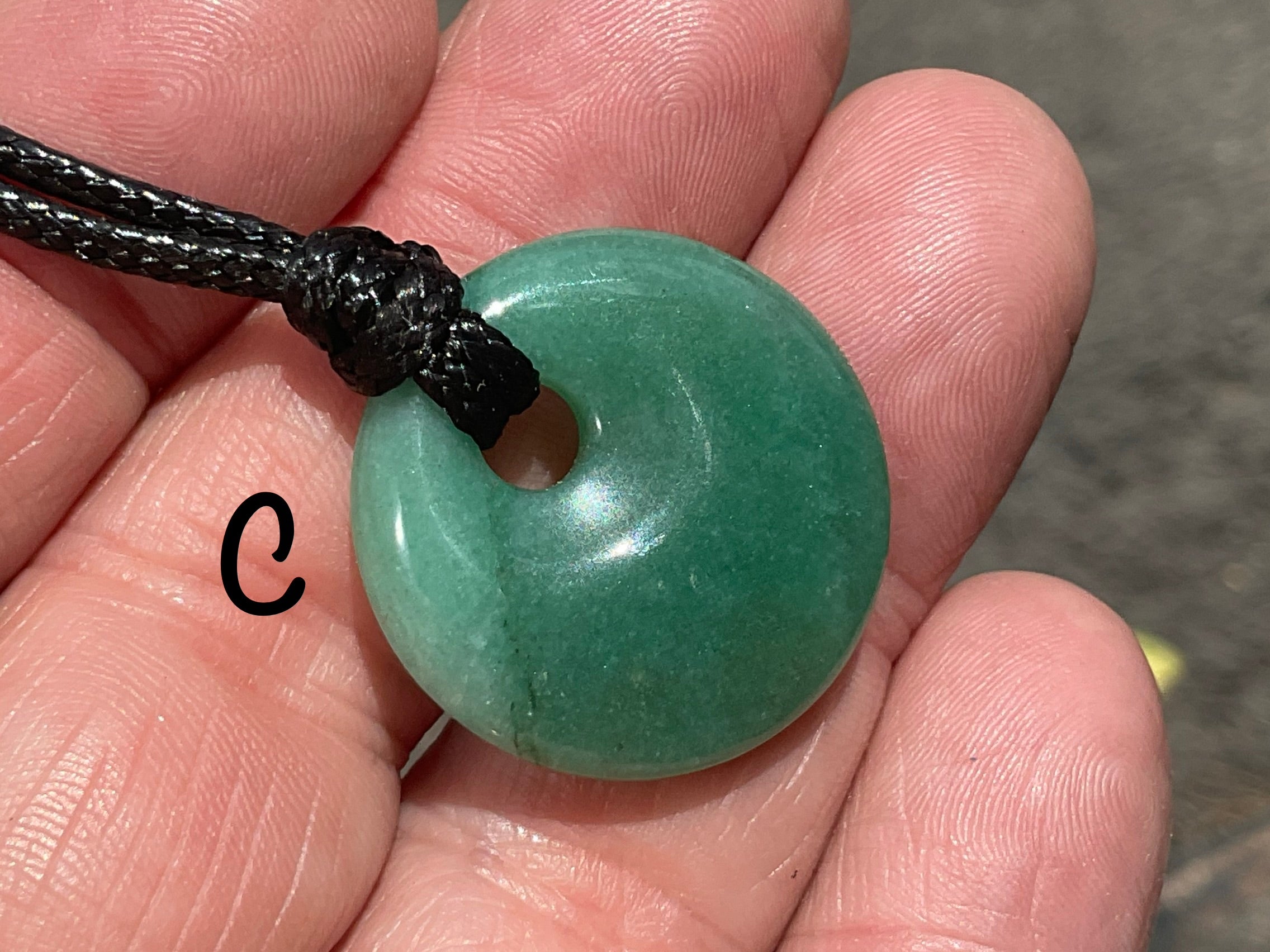 Green Aventurine Donut (Pi Stone) Variation Necklace Group 1