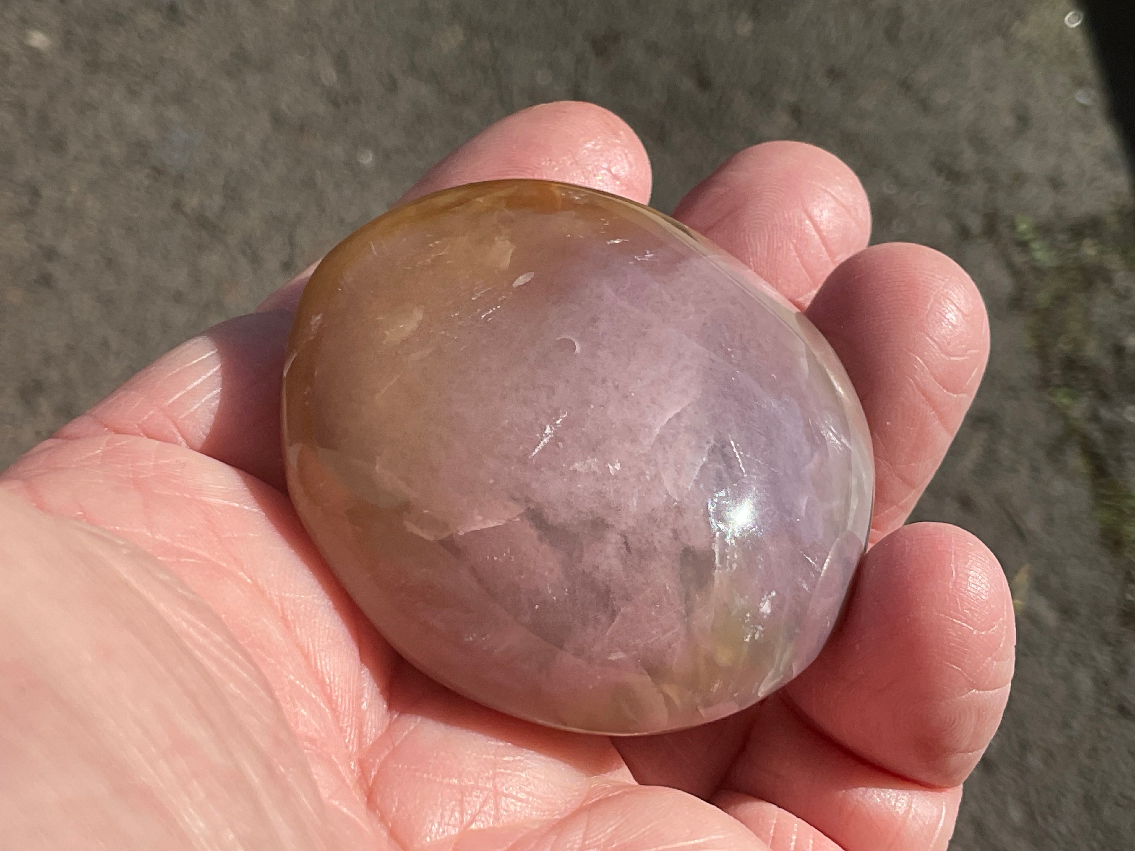 90g Flower Agate Palmstone 10A