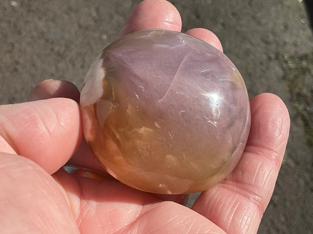 90g Flower Agate Palmstone 10A
