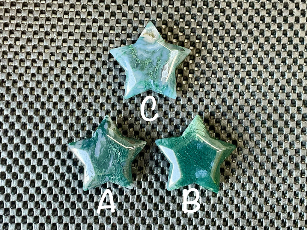 46g Moss Agate Star A