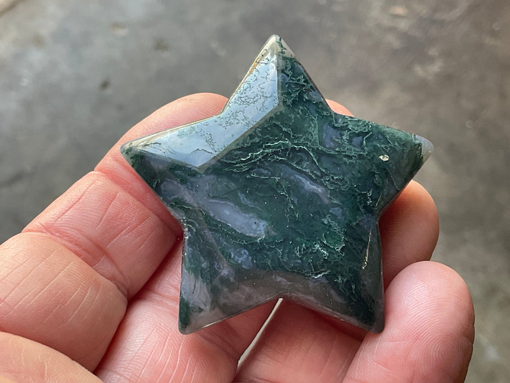 46g Moss Agate Star A