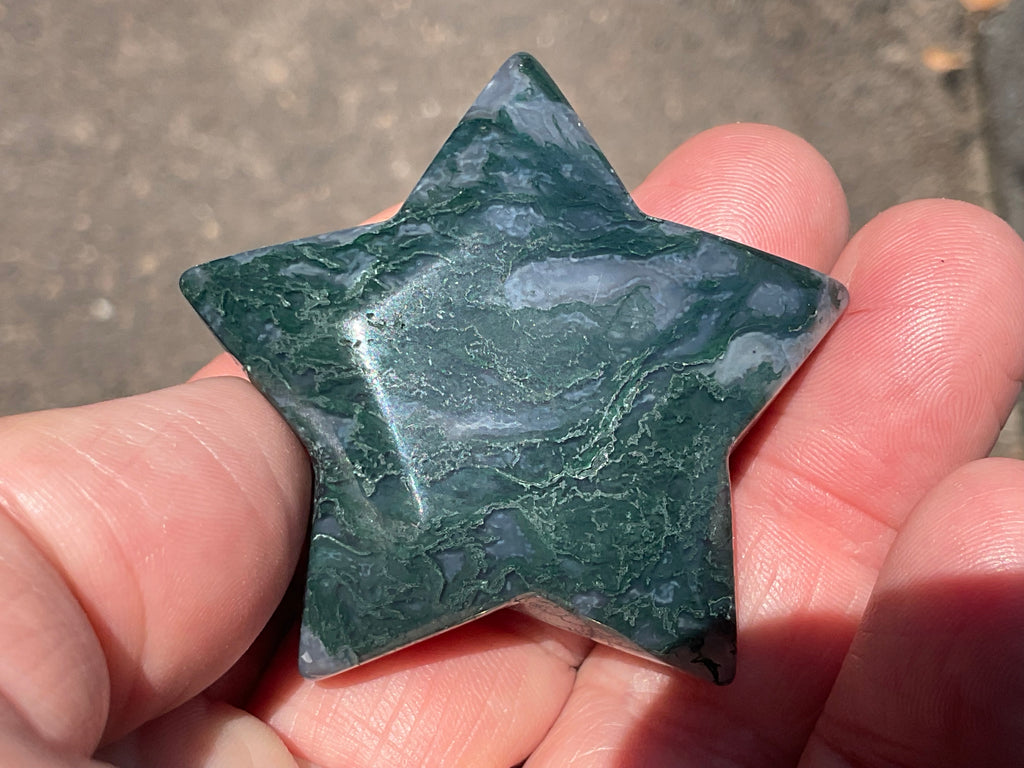 46g Moss Agate Star A