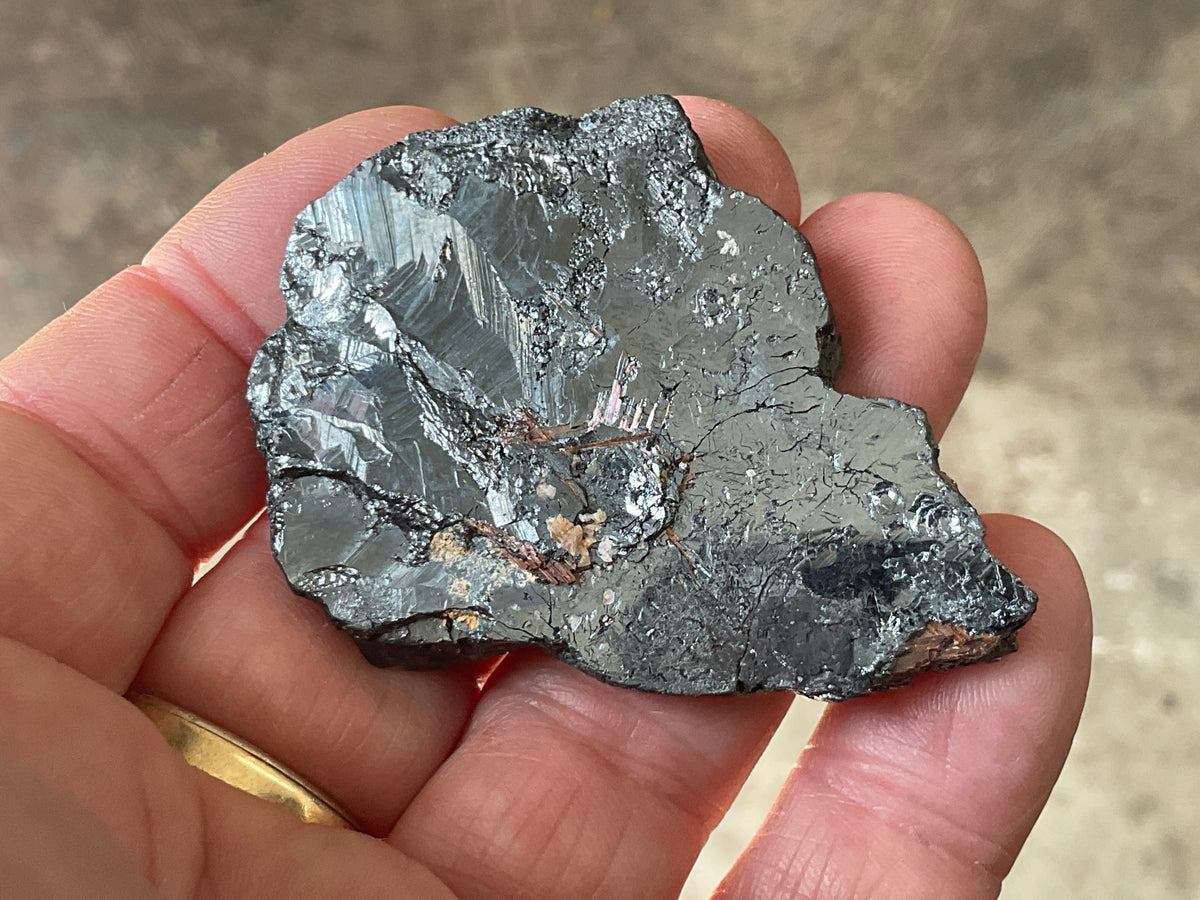 42g Rutile in Hematite Specimen 3B