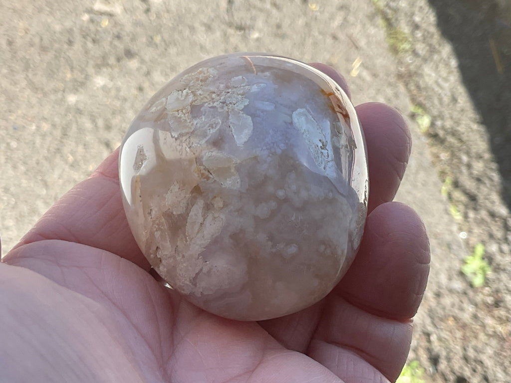 137g Flower Agate Palmstone 10C