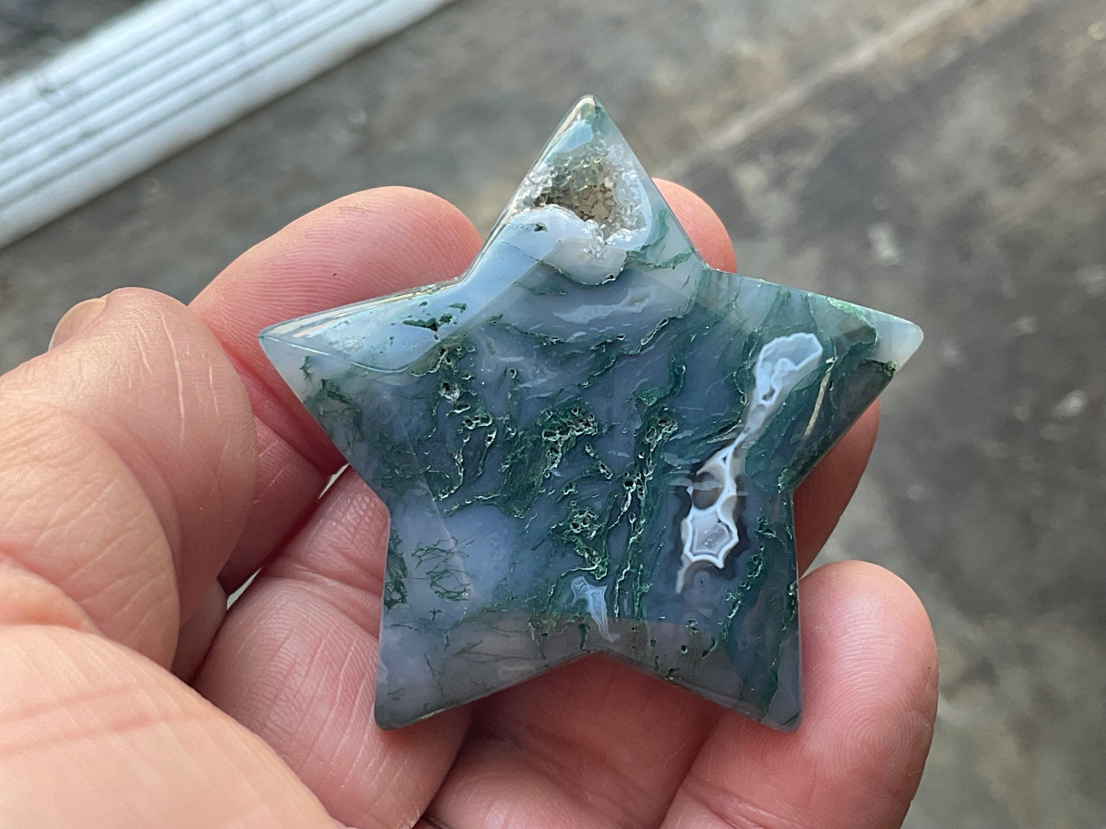 50g Moss Agate Star C