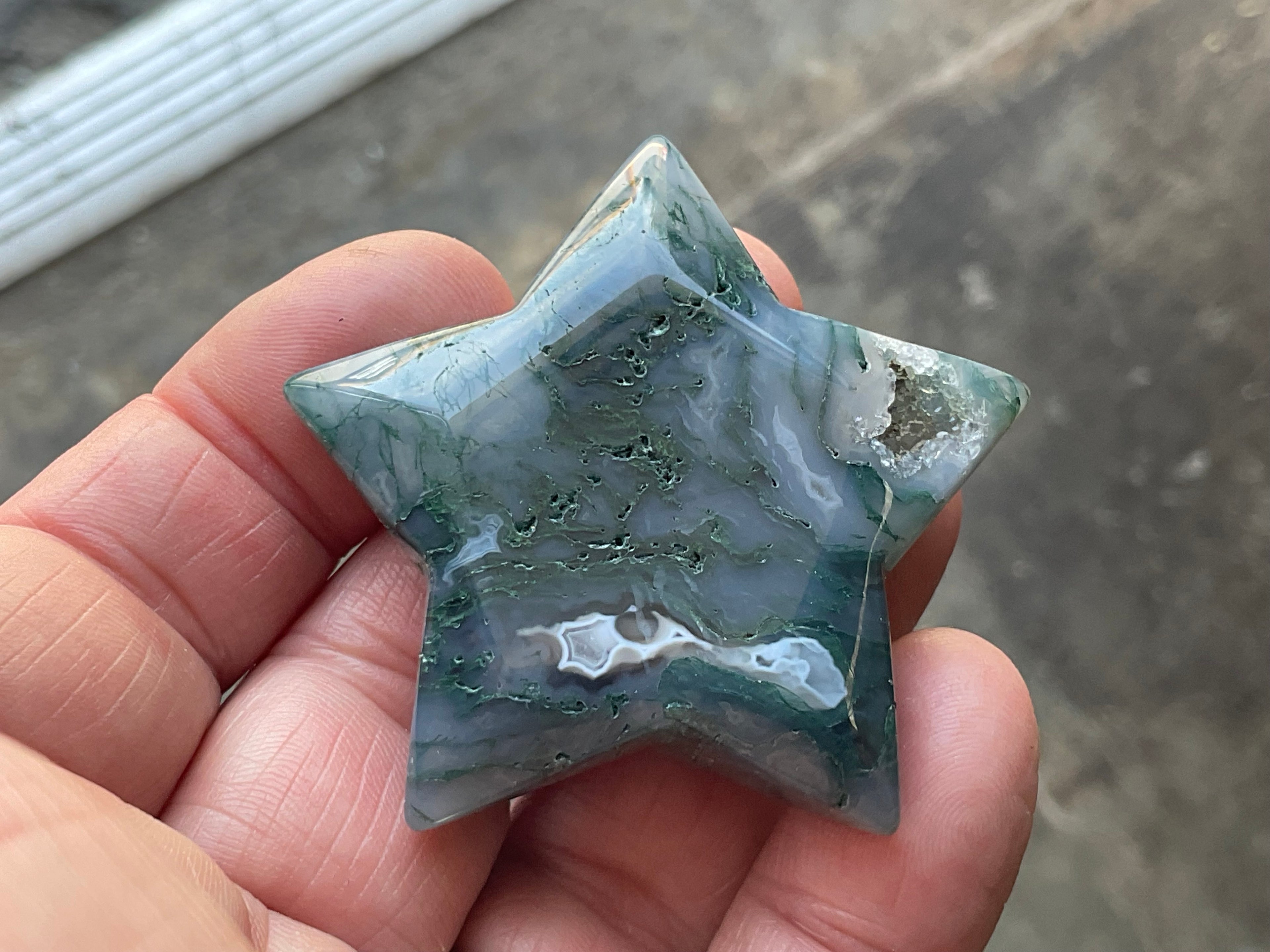 50g Moss Agate Star C