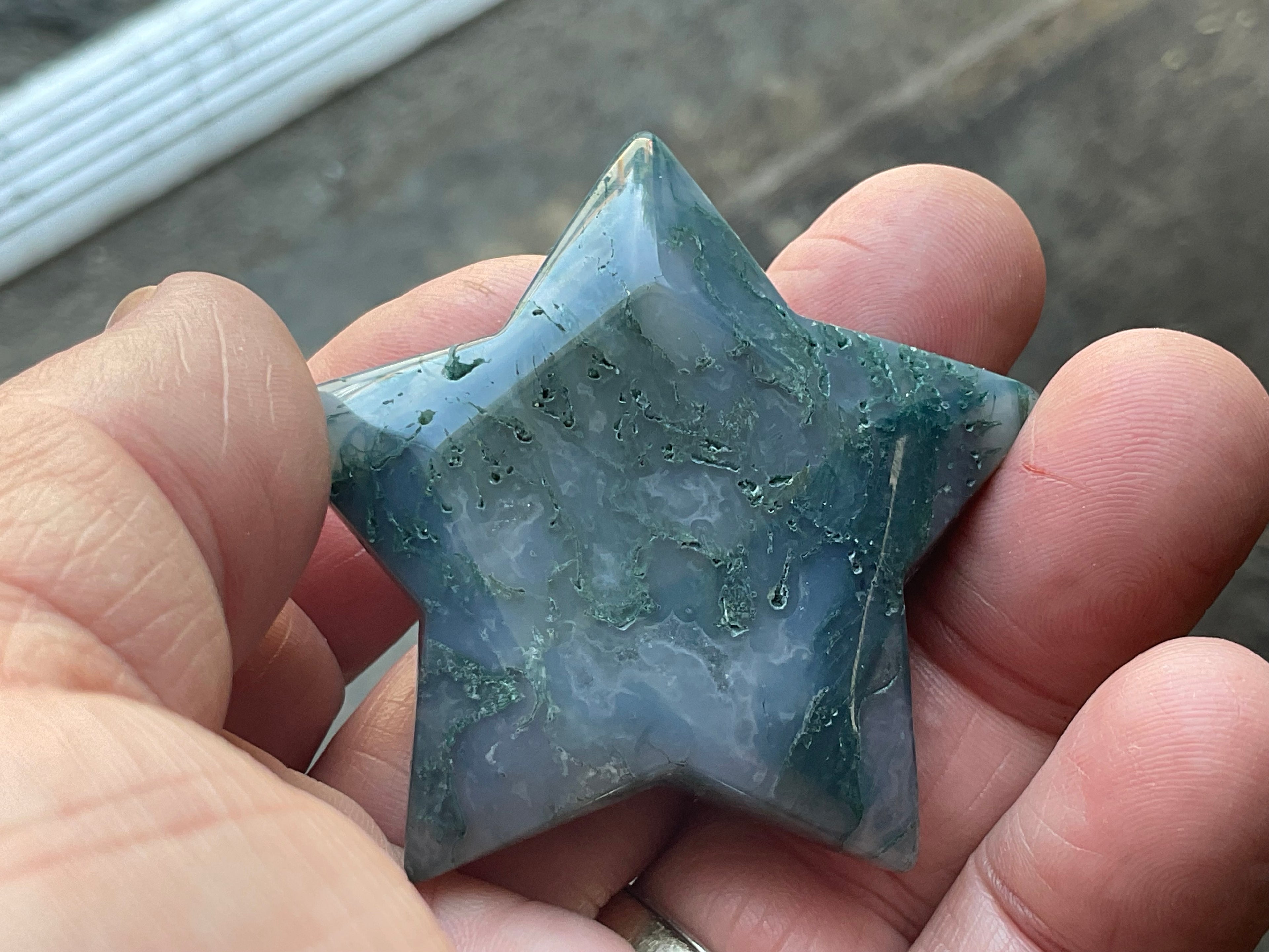 50g Moss Agate Star C