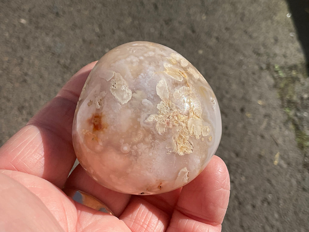 137g Flower Agate Palmstone 10C