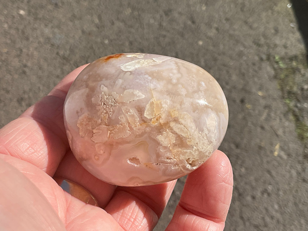 137g Flower Agate Palmstone 10C