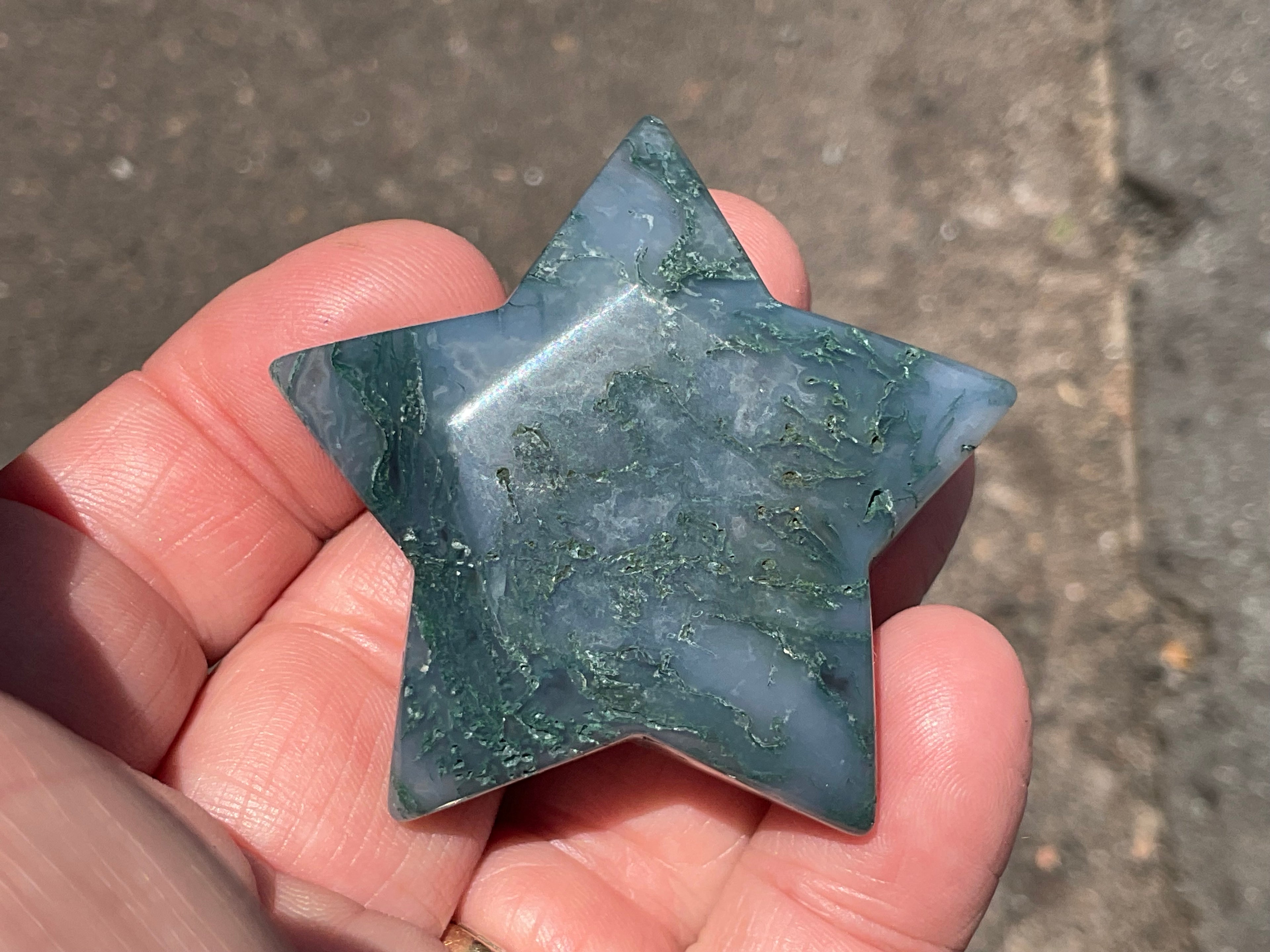 50g Moss Agate Star C