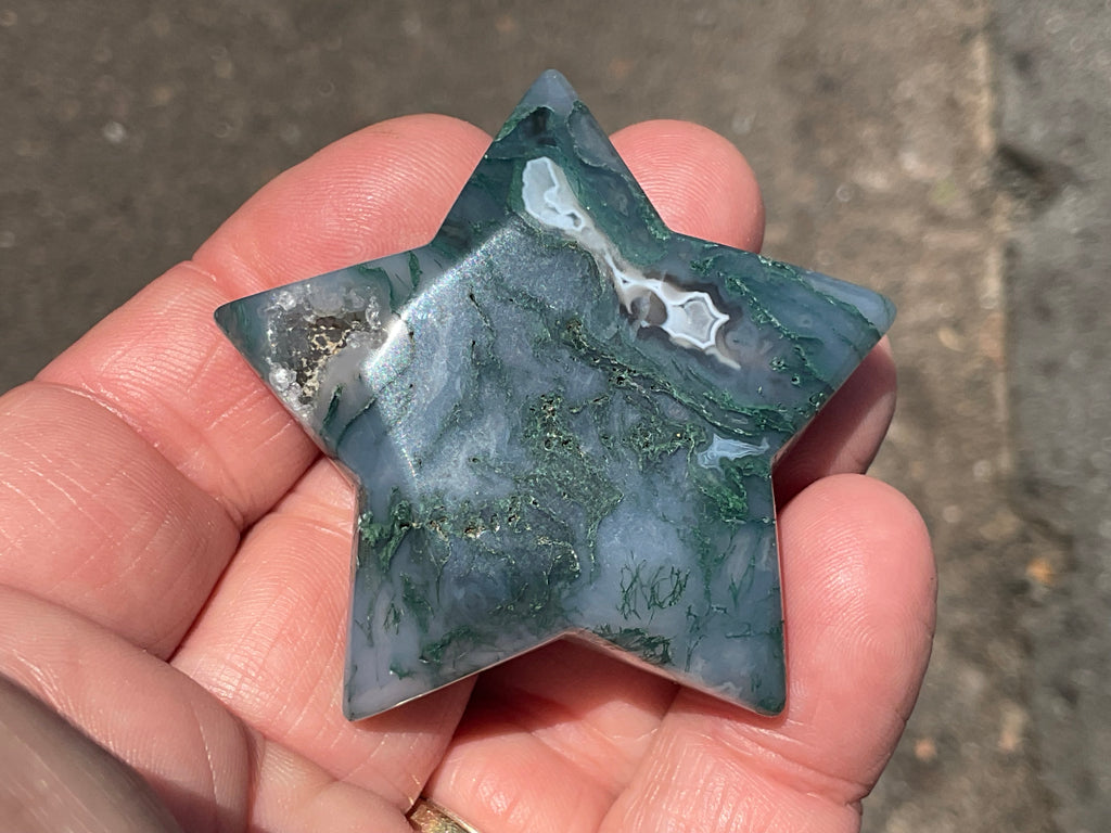 50g Moss Agate Star C