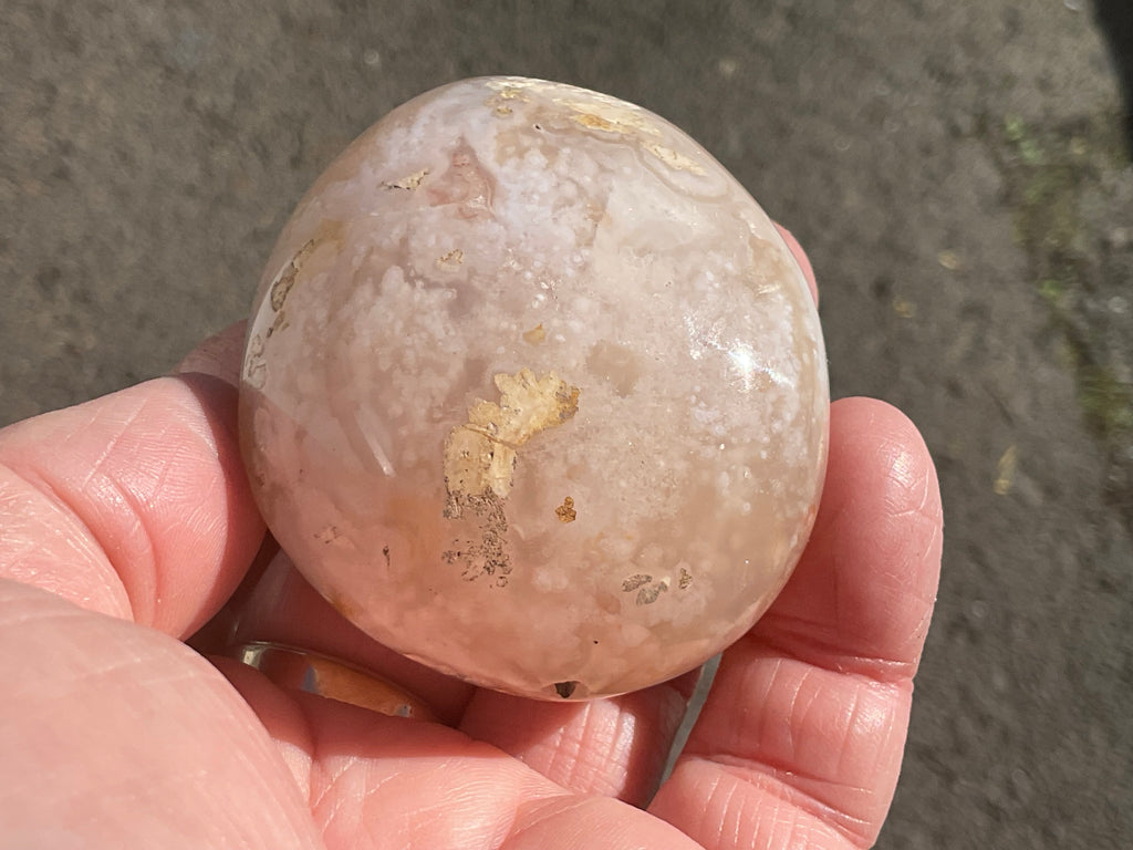 137g Flower Agate Palmstone 10C
