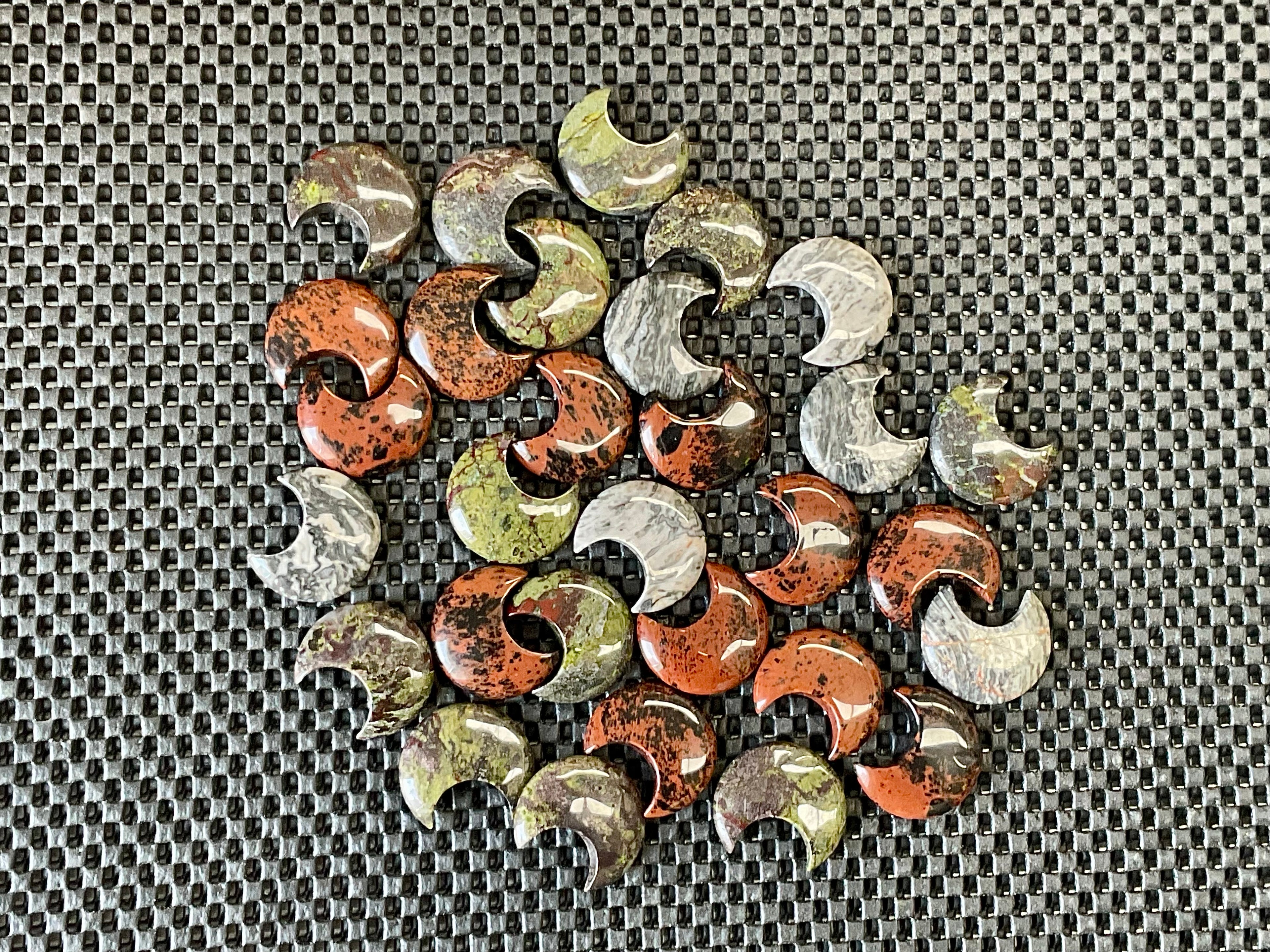 Small Polished Crescent Moon Carvings