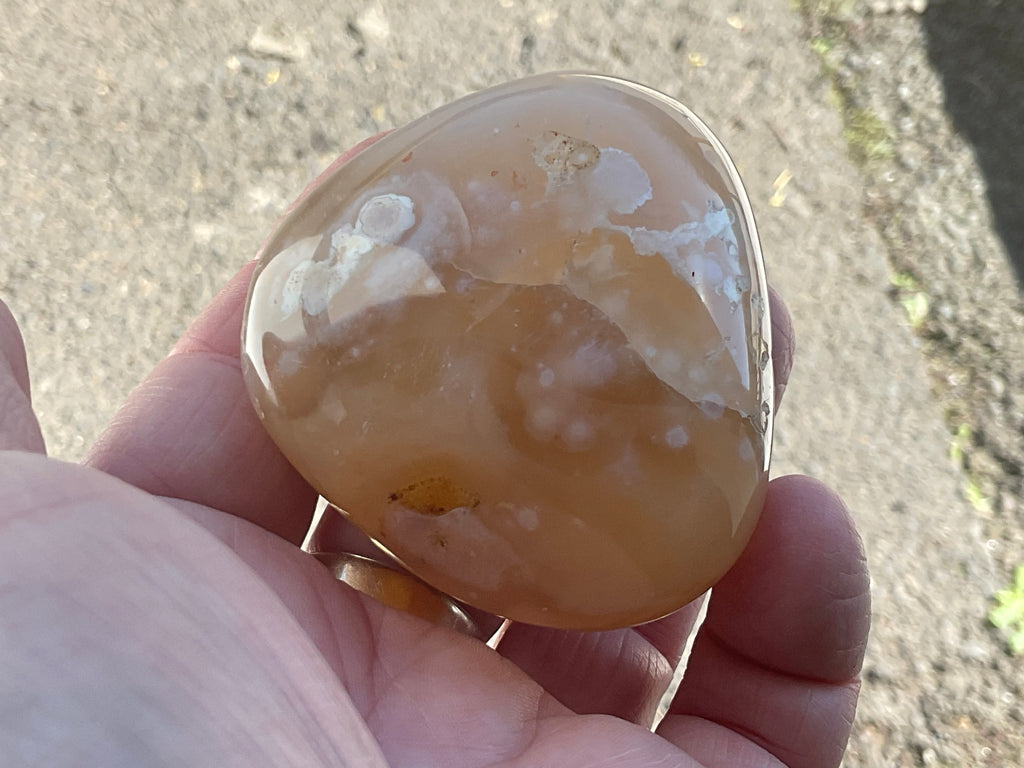 167g Flower Agate Palmstone 11C