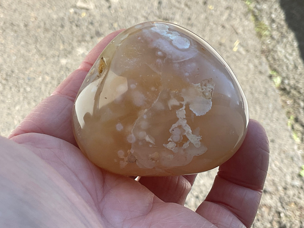 167g Flower Agate Palmstone 11C