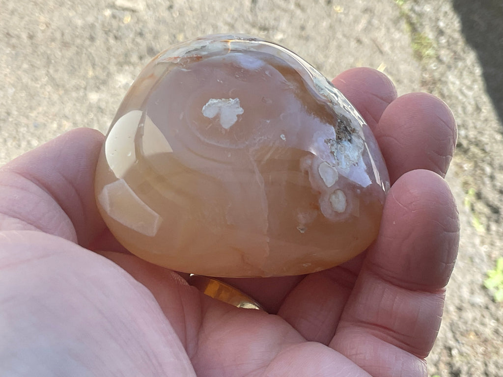 167g Flower Agate Palmstone 11C