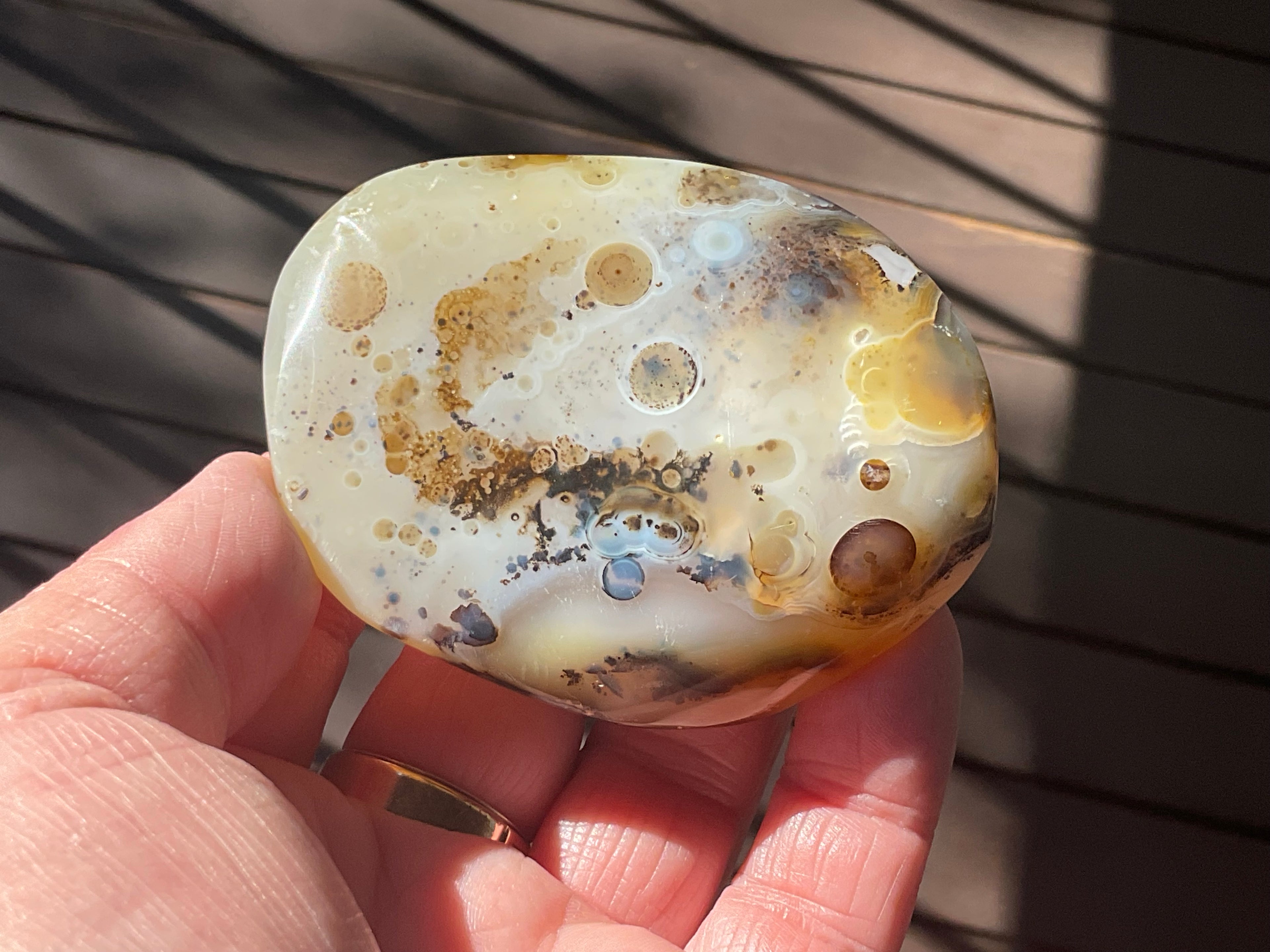 137g Dendritic Agate Palmstone
