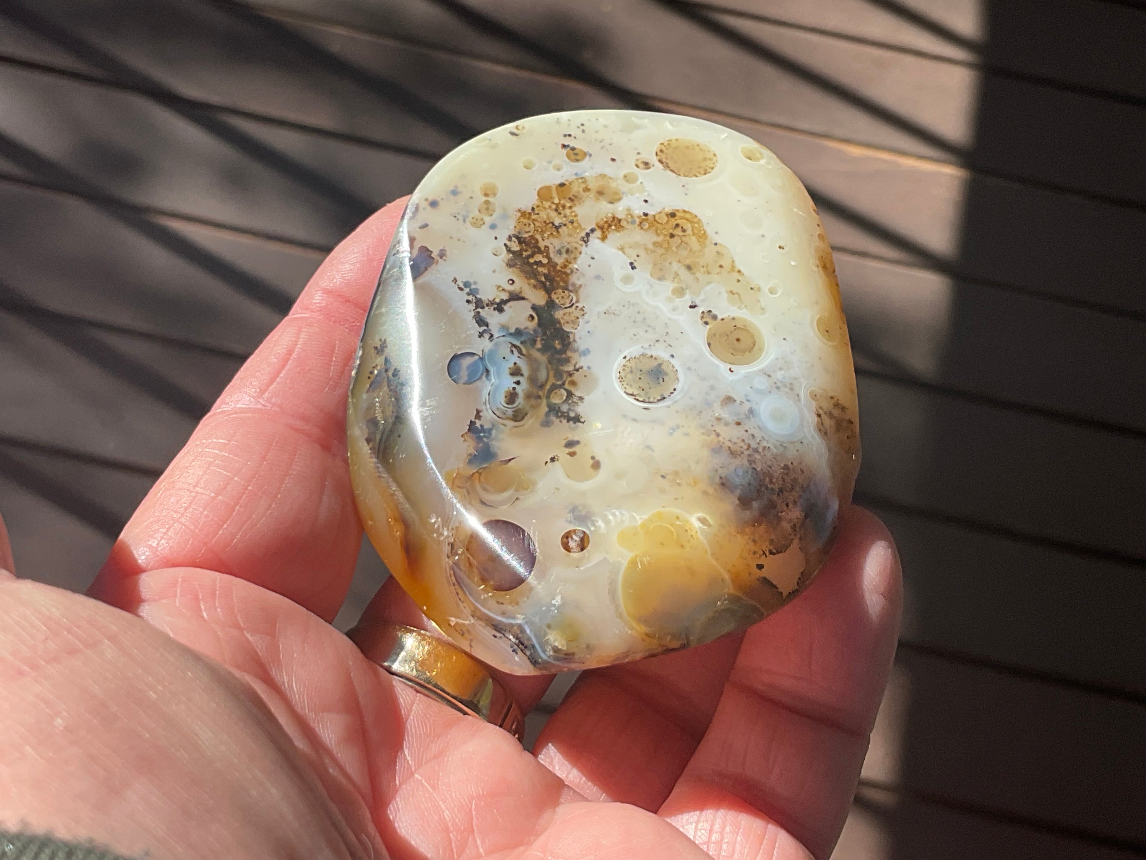 137g Dendritic Agate Palmstone