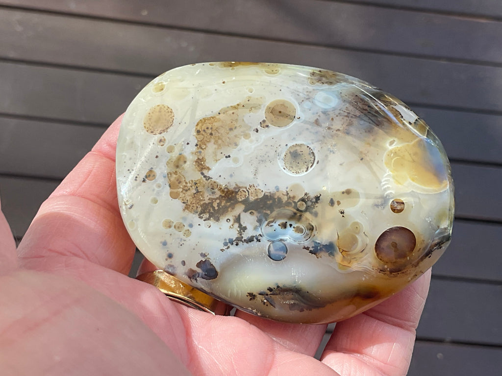 137g Dendritic Agate Palmstone