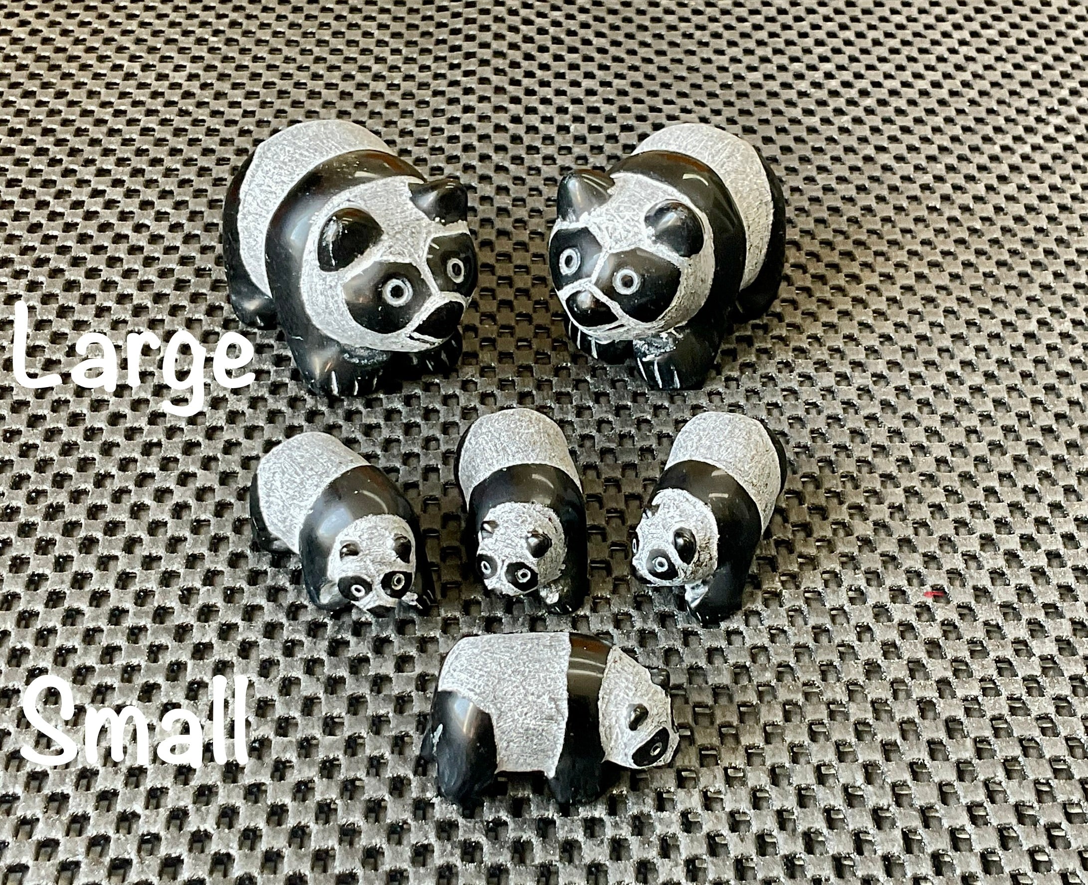 Obsidian Panda Carving