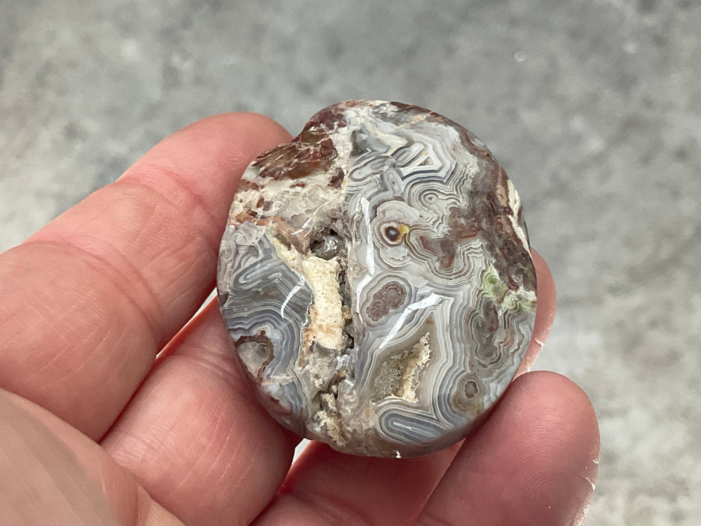 40g Mexican Crazy Lace Agate Rustic Palmstone A